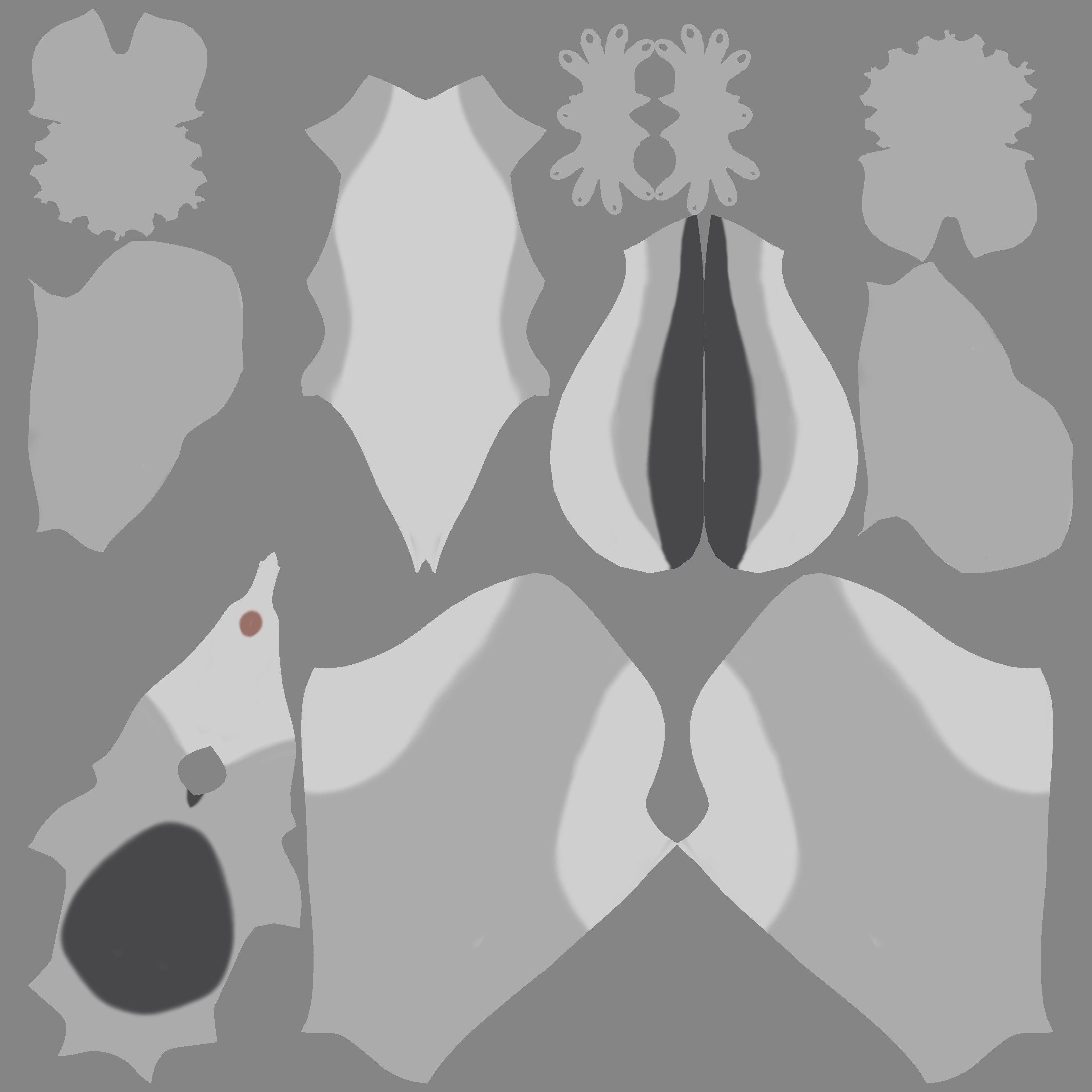 Kovu Anthro Wolf Low-poly 3D model_83