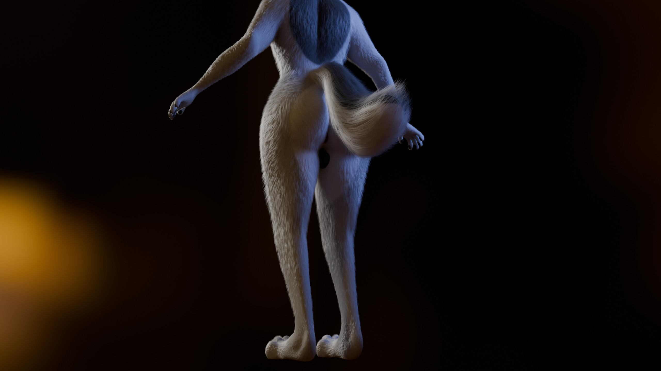 Kovu Anthro Wolf Low-poly 3D model_8