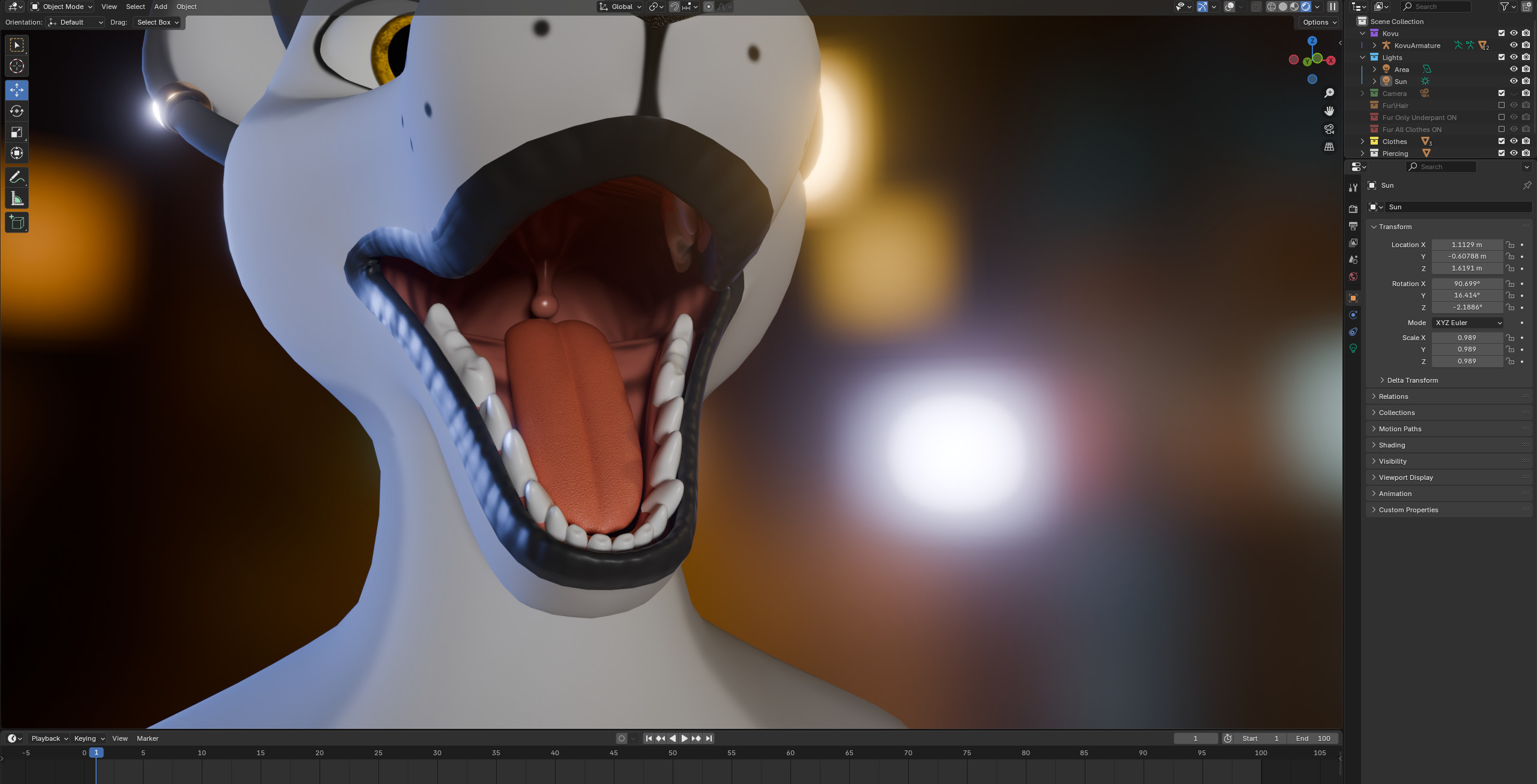 Kovu Anthro Wolf Low-poly 3D model_73