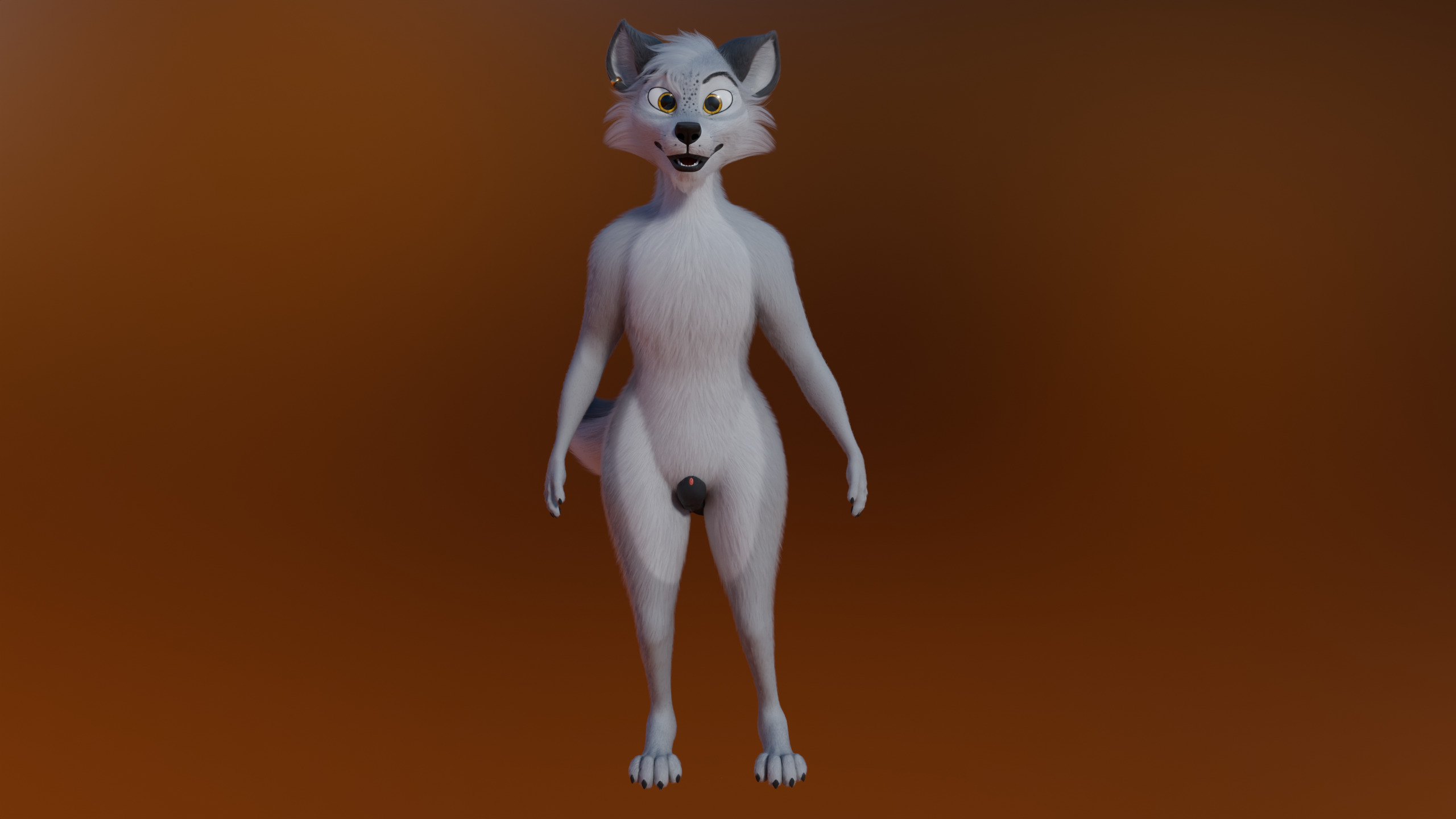 Kovu Anthro Wolf Low-poly 3D model_21