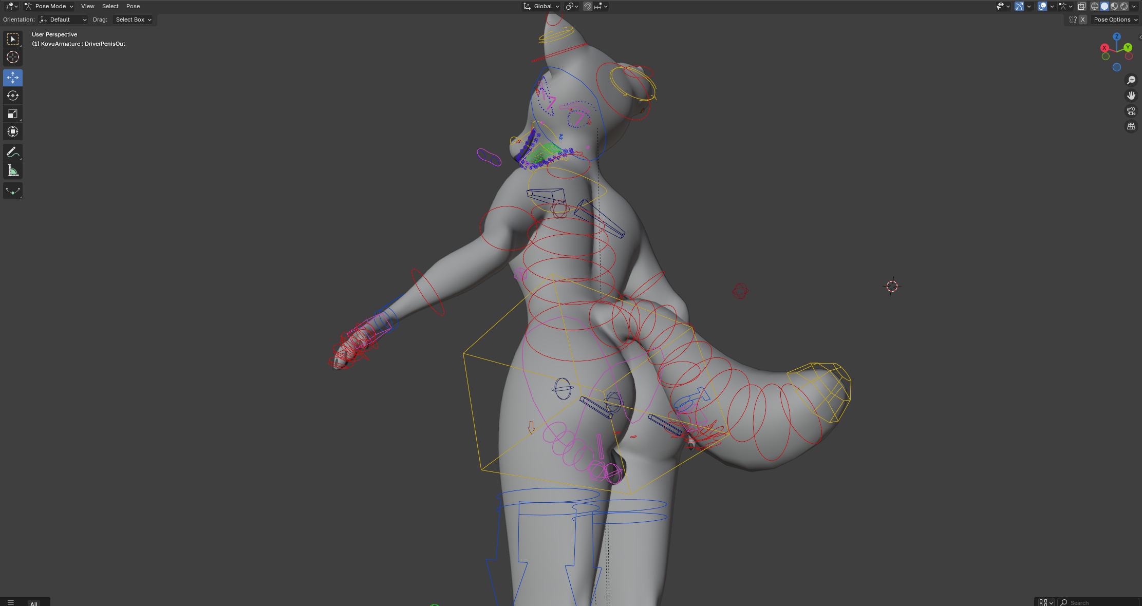 Kovu Anthro Wolf Low-poly 3D model_41