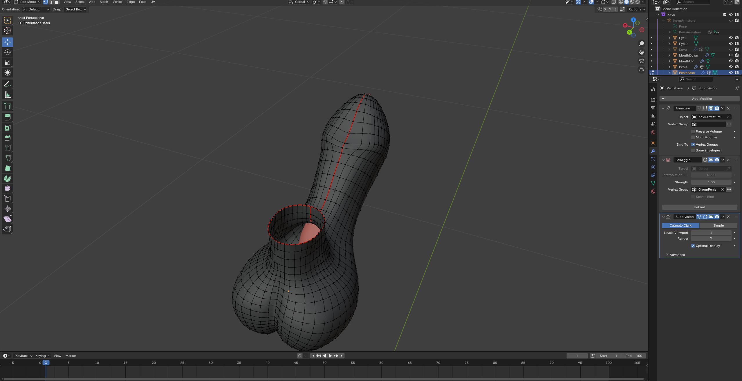 Kovu Anthro Wolf Low-poly 3D model_65