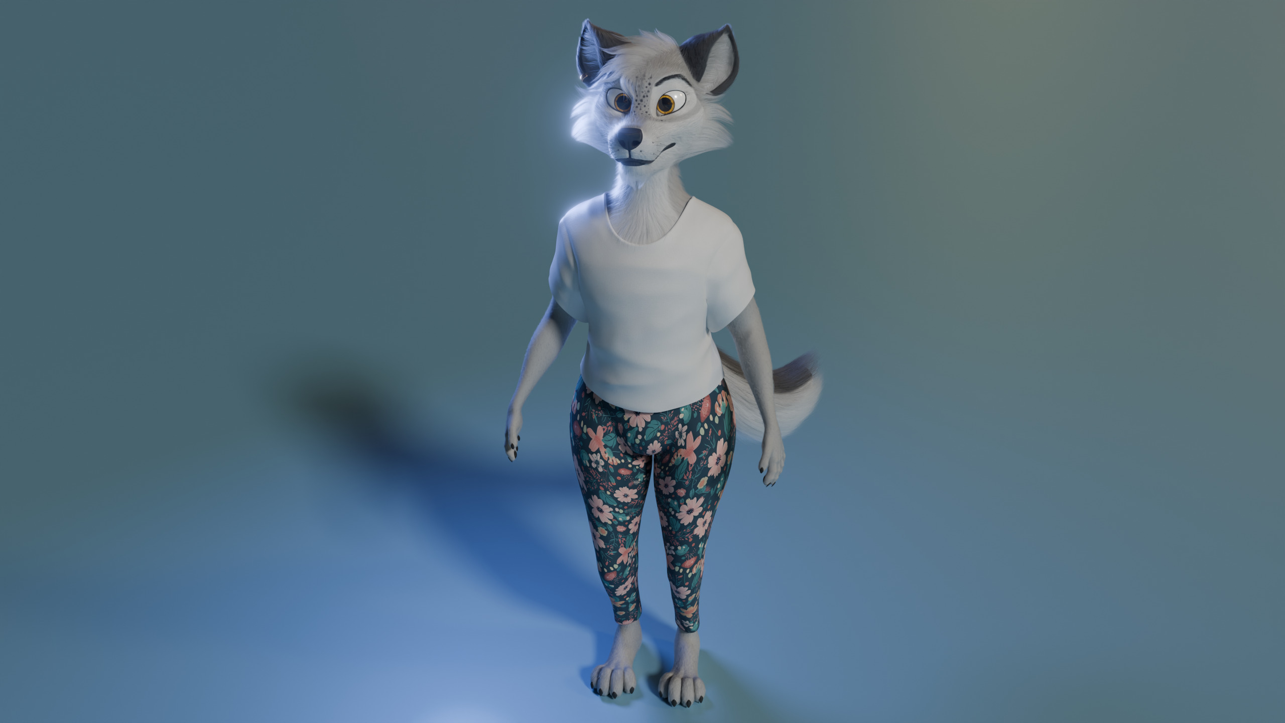 Kovu Anthro Wolf Low-poly 3D model_37