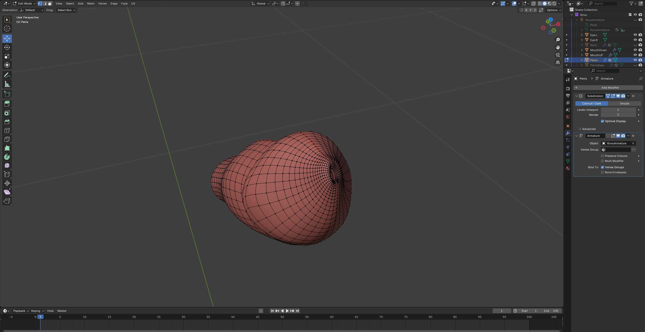 Kovu Anthro Wolf Low-poly 3D model_68