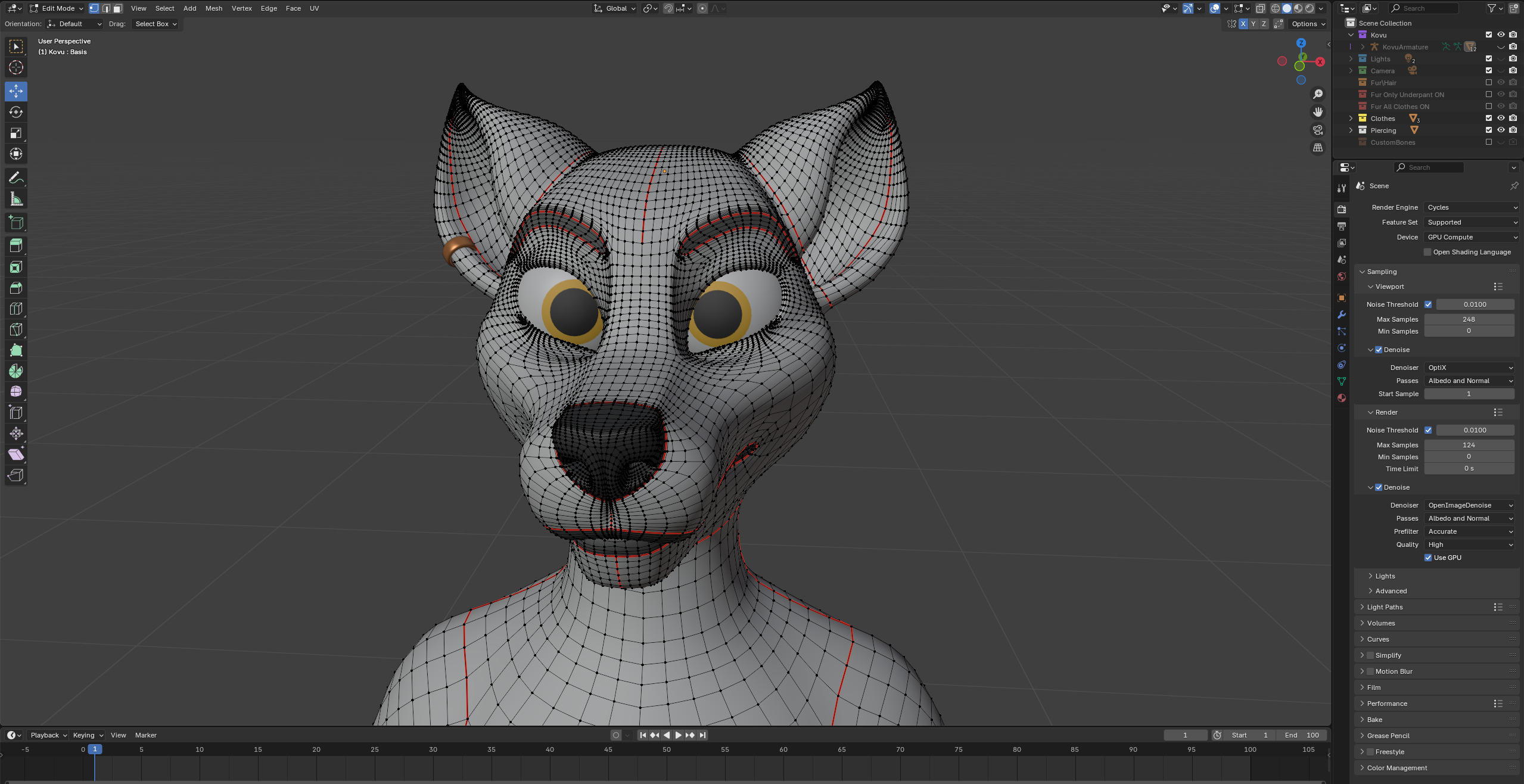 Kovu Anthro Wolf Low-poly 3D model_54