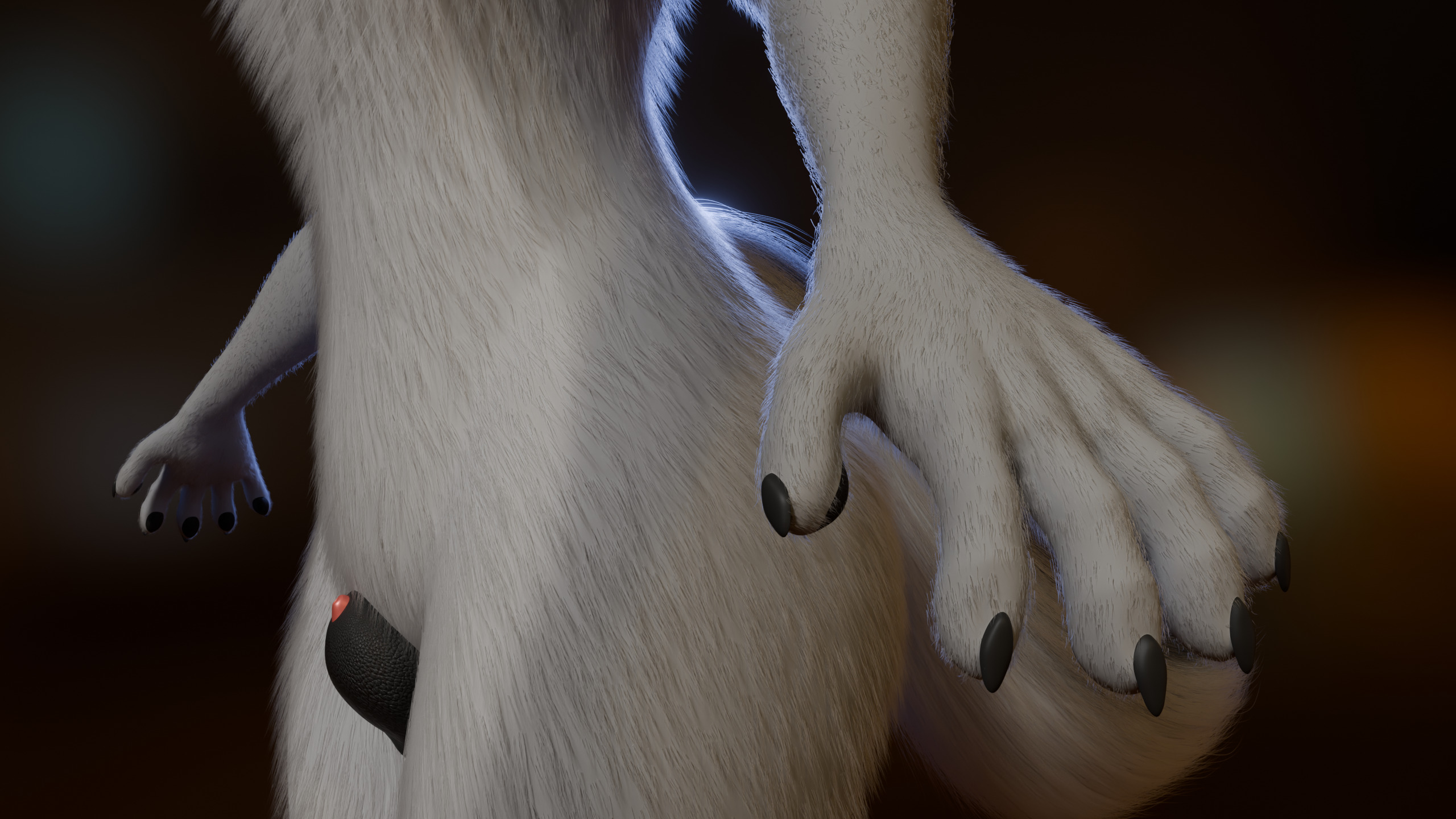 Kovu Anthro Wolf Low-poly 3D model_10