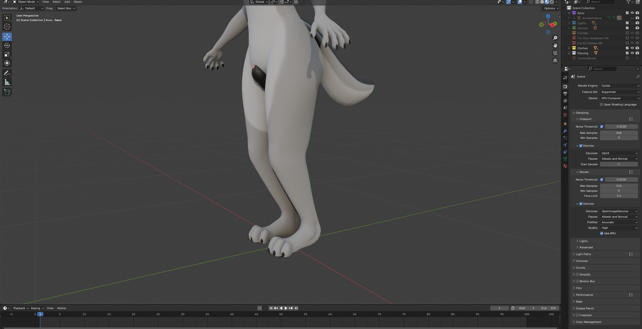 Kovu Anthro Wolf Low-poly 3D model_52