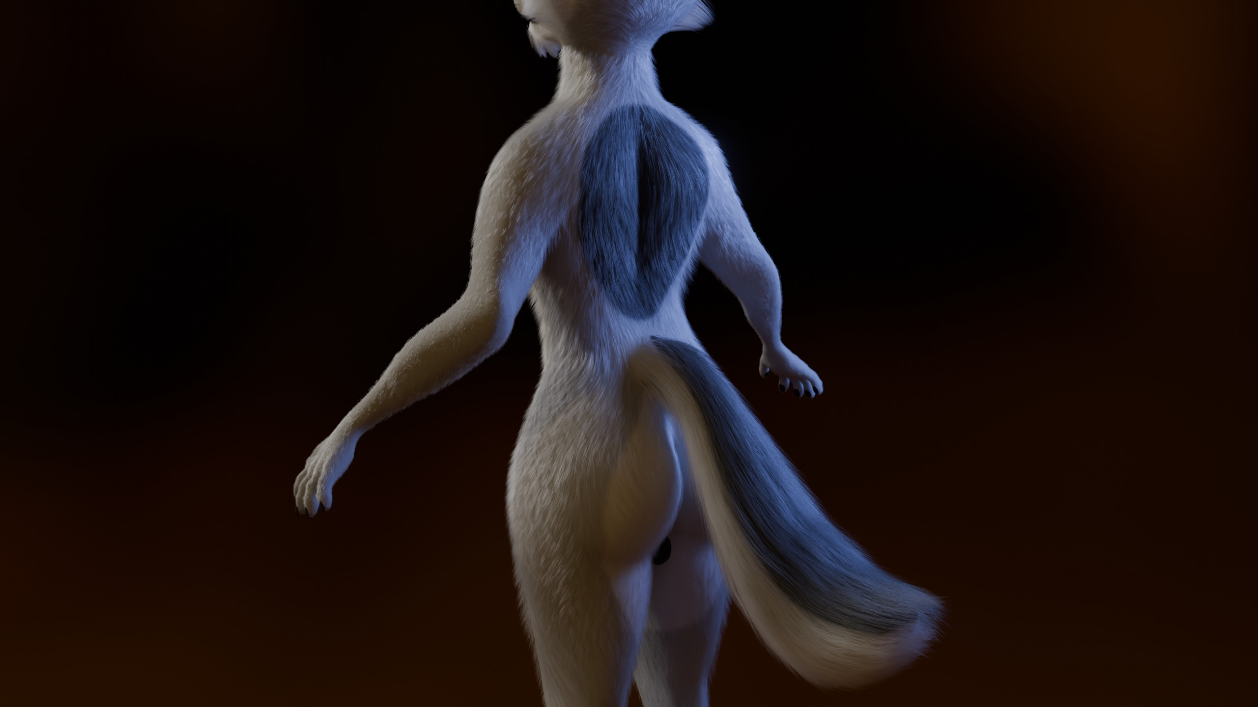 Kovu Anthro Wolf Low-poly 3D model_6