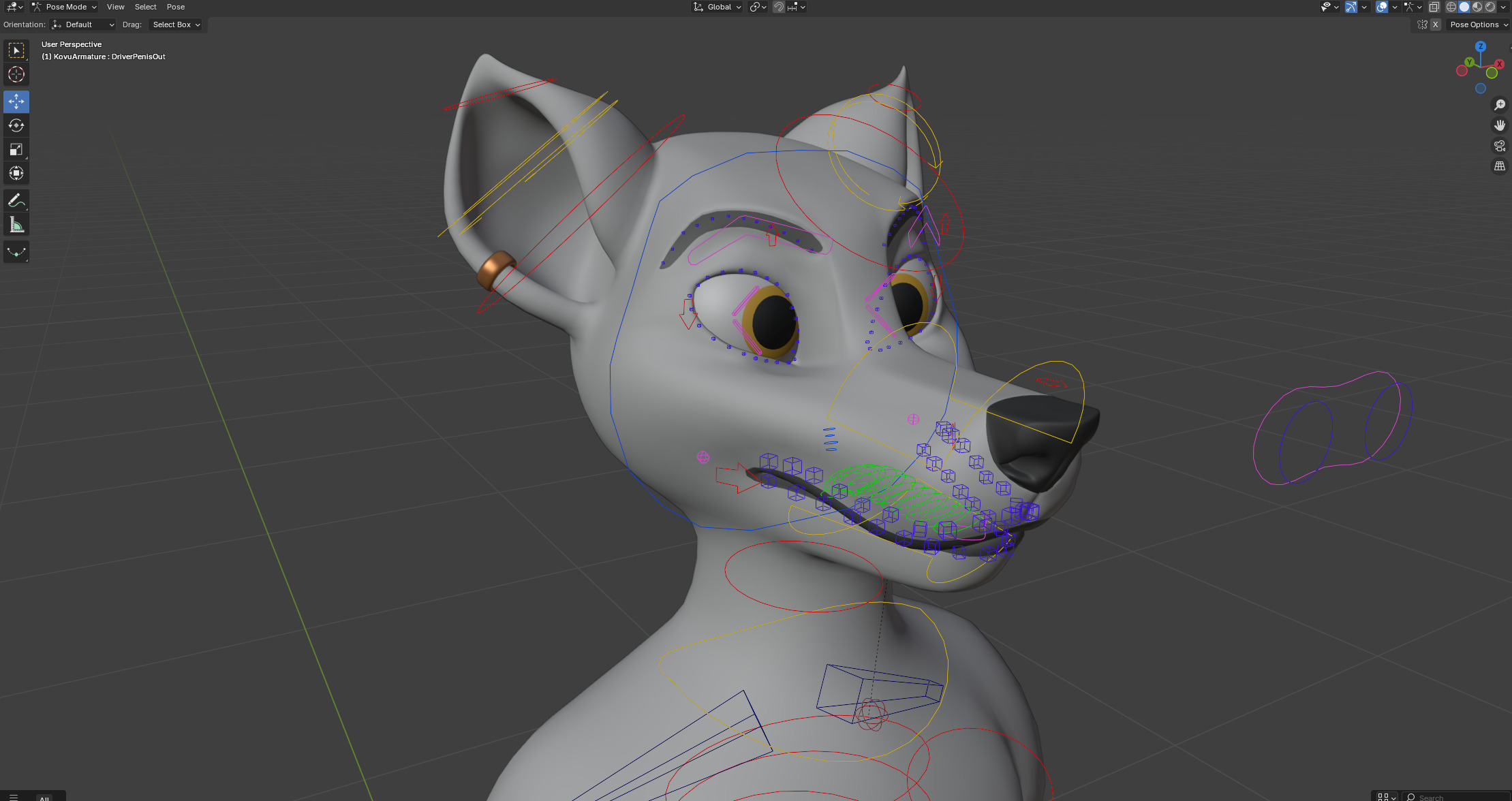 Kovu Anthro Wolf Low-poly 3D model_46