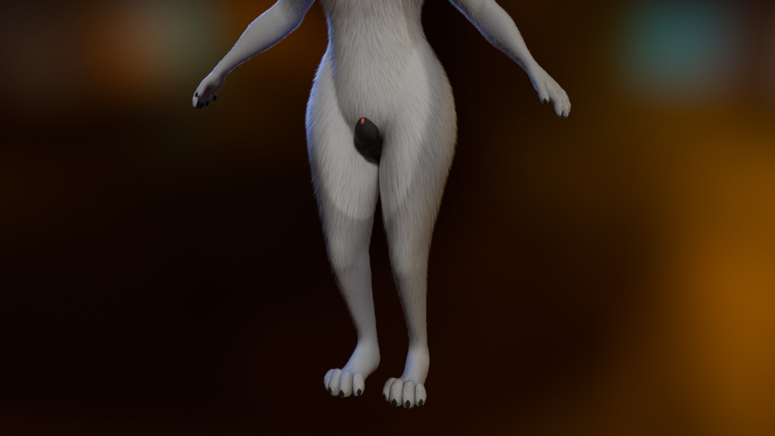 Kovu Anthro Wolf Low-poly 3D model_7