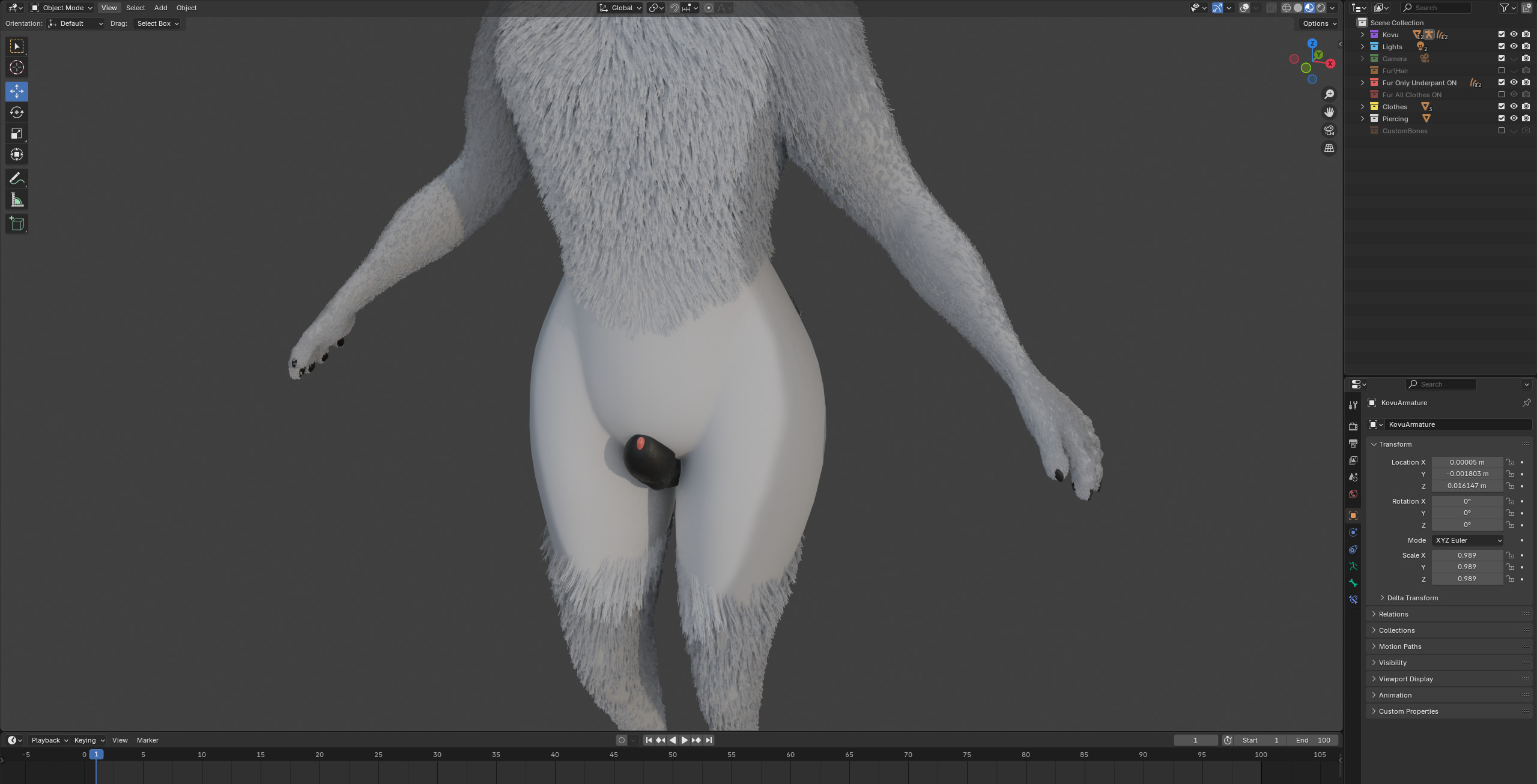 Kovu Anthro Wolf Low-poly 3D model_77