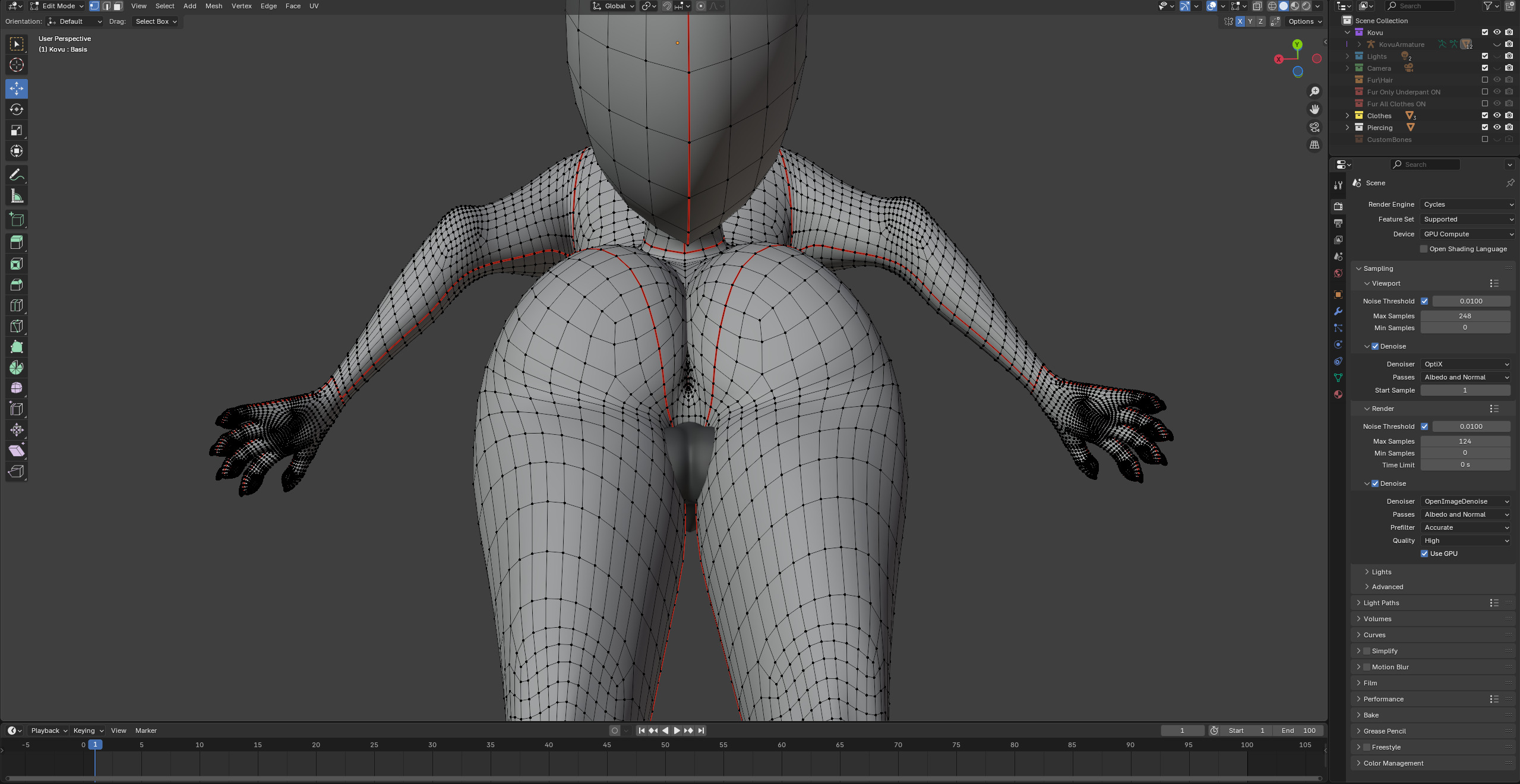 Kovu Anthro Wolf Low-poly 3D model_63