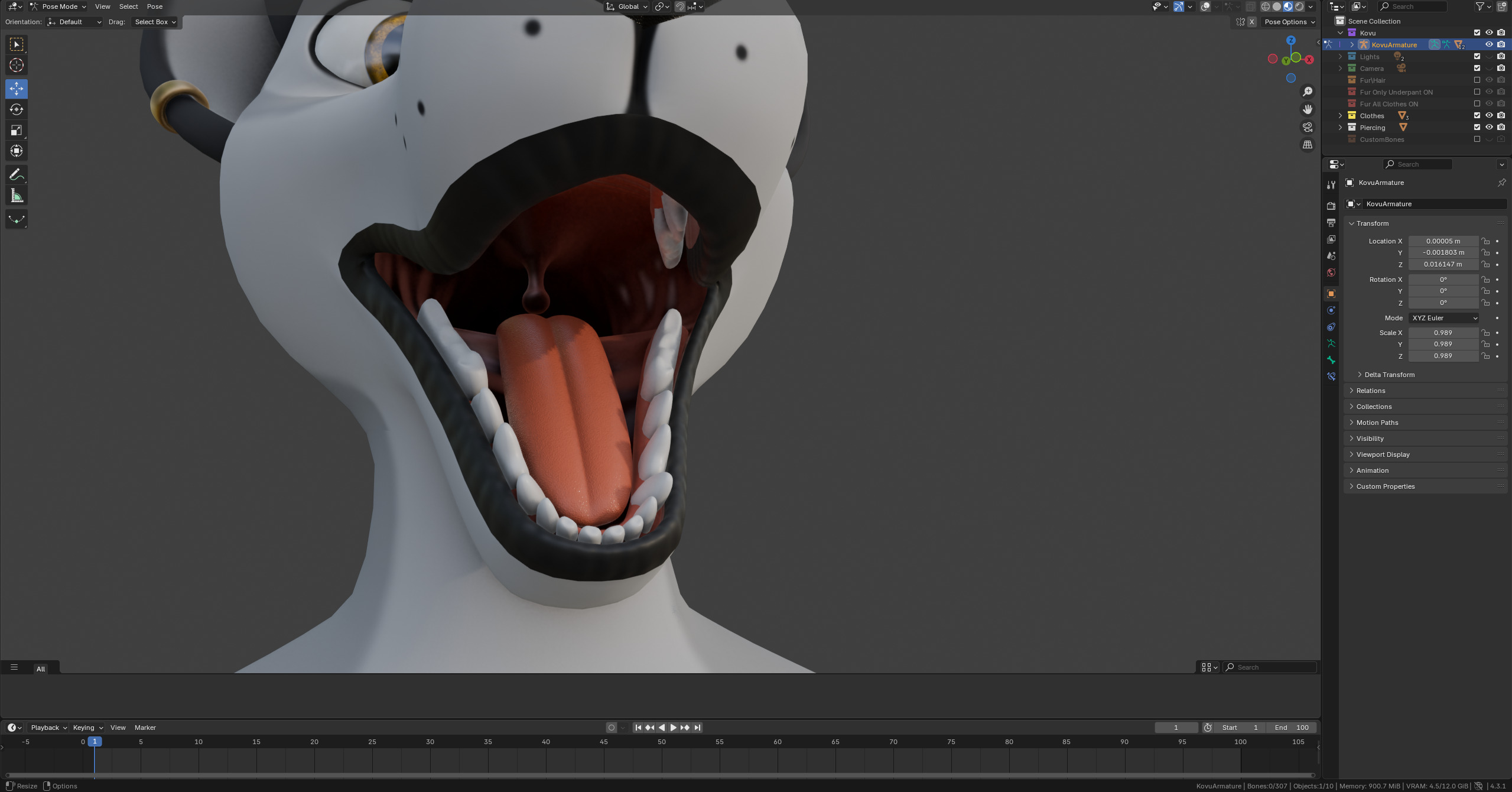 Kovu Anthro Wolf Low-poly 3D model_72