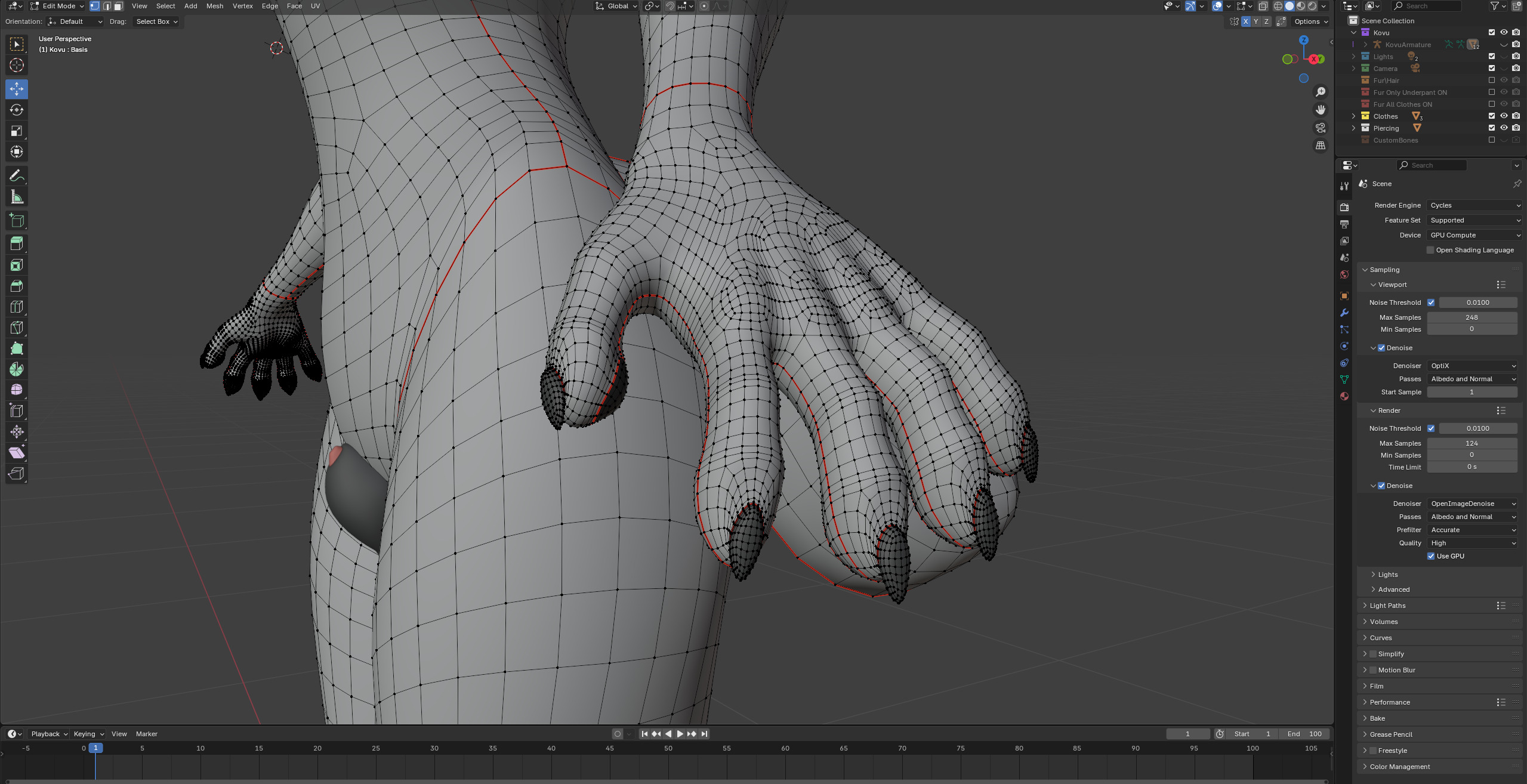 Kovu Anthro Wolf Low-poly 3D model_61