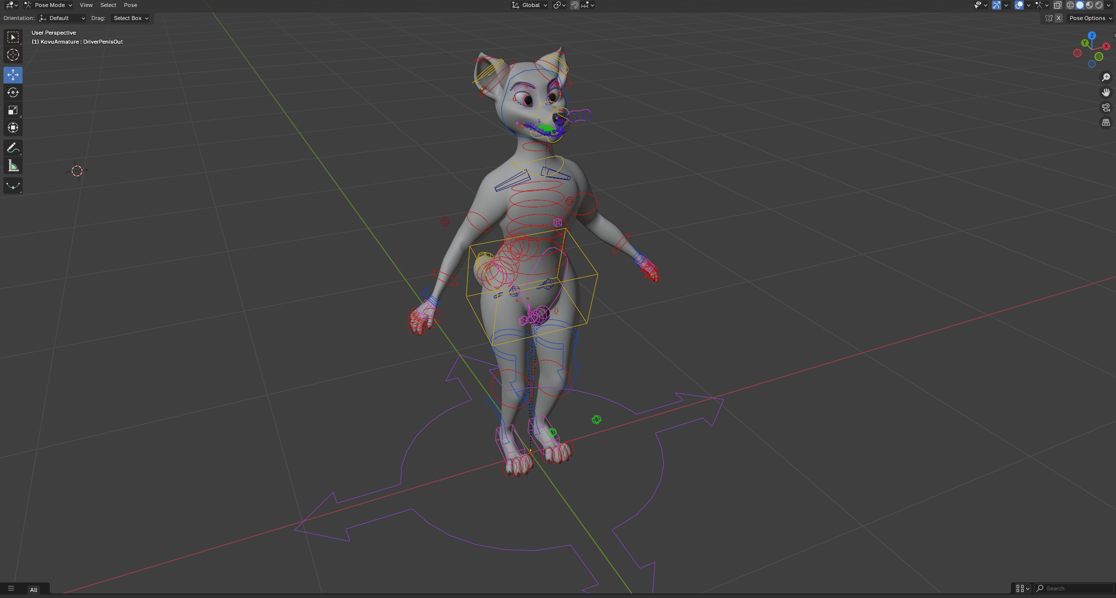 Kovu Anthro Wolf Low-poly 3D model_39