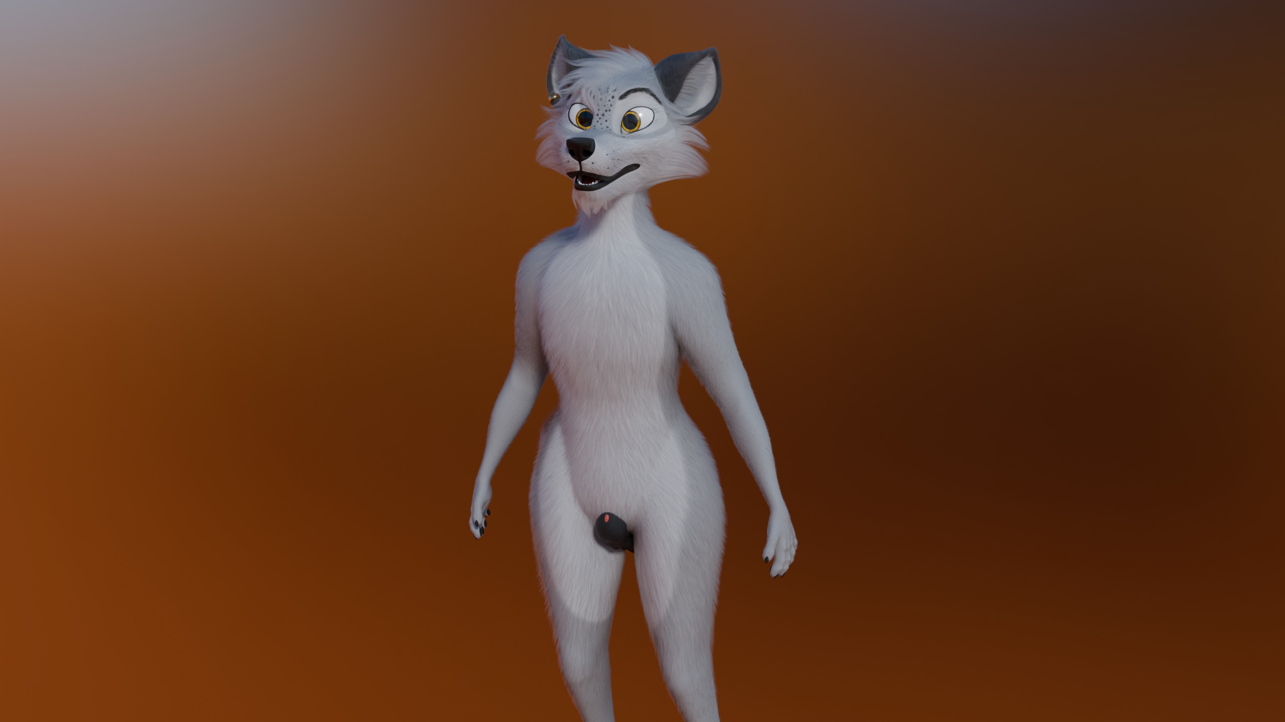 Kovu Anthro Wolf Low-poly 3D model_22