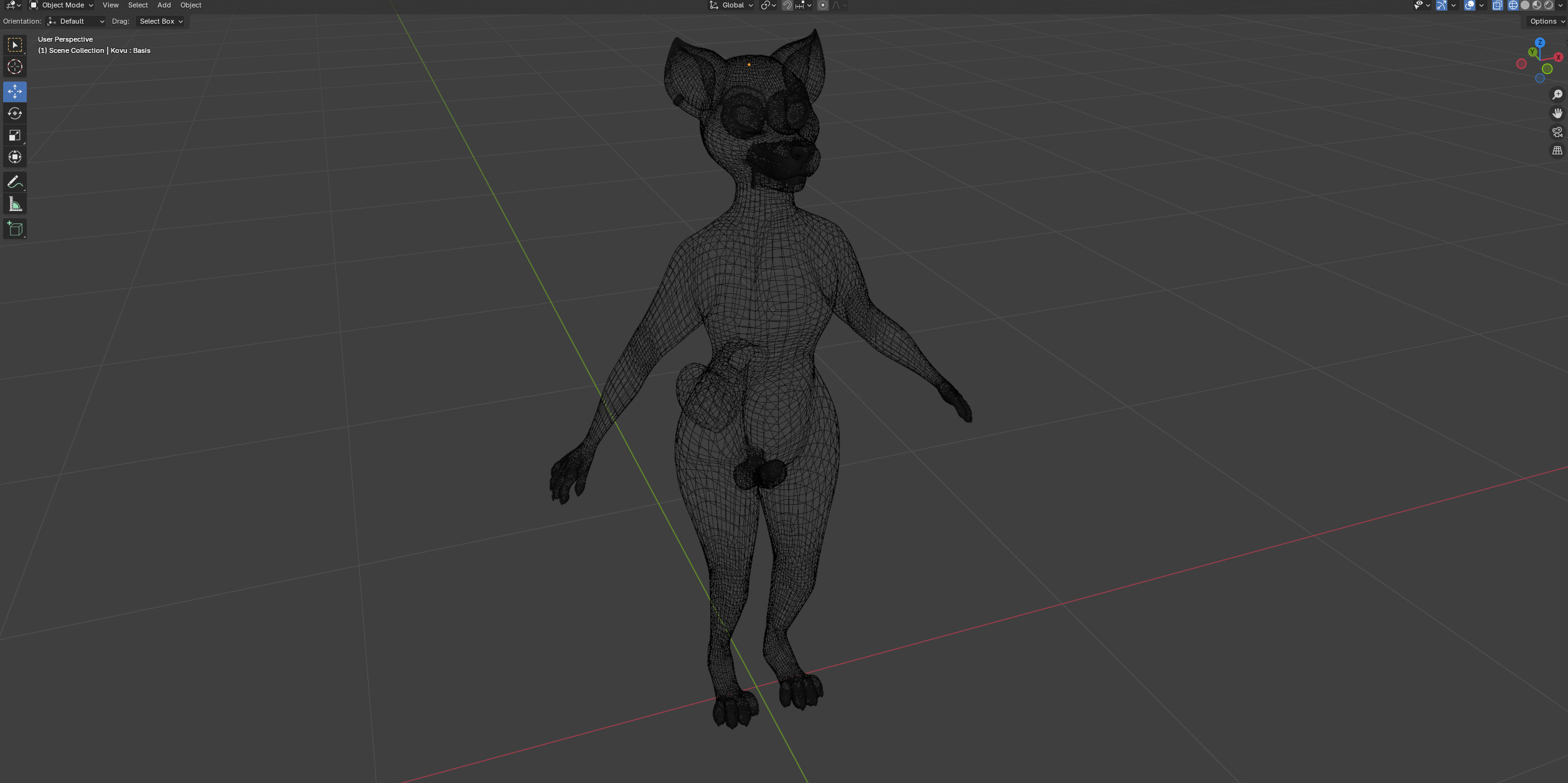 Kovu Anthro Wolf Low-poly 3D model_38
