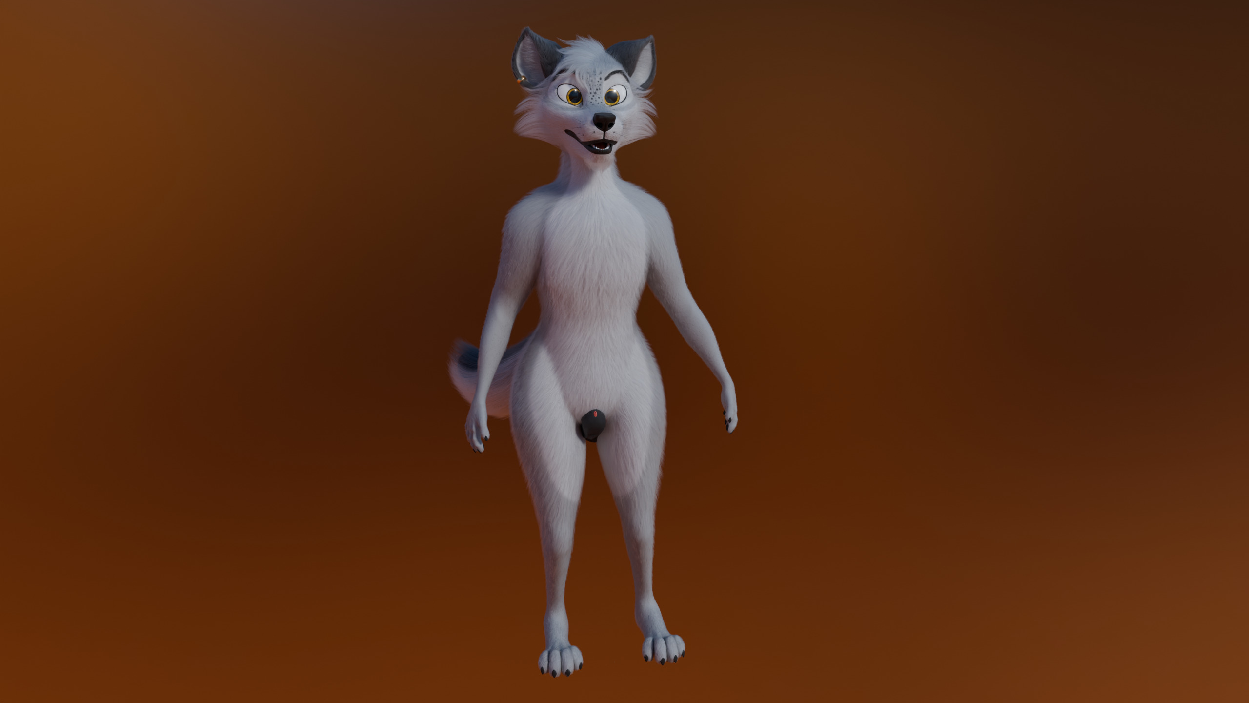 Kovu Anthro Wolf Low-poly 3D model_20