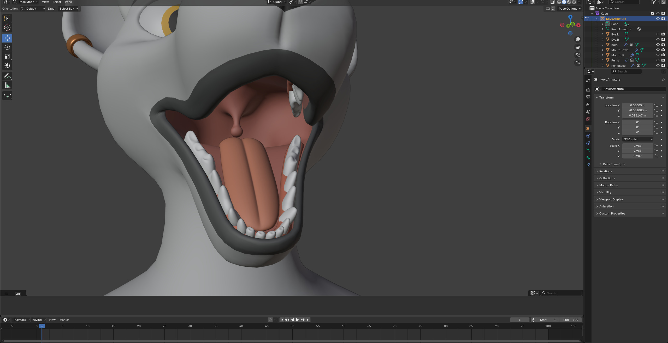 Kovu Anthro Wolf Low-poly 3D model_71