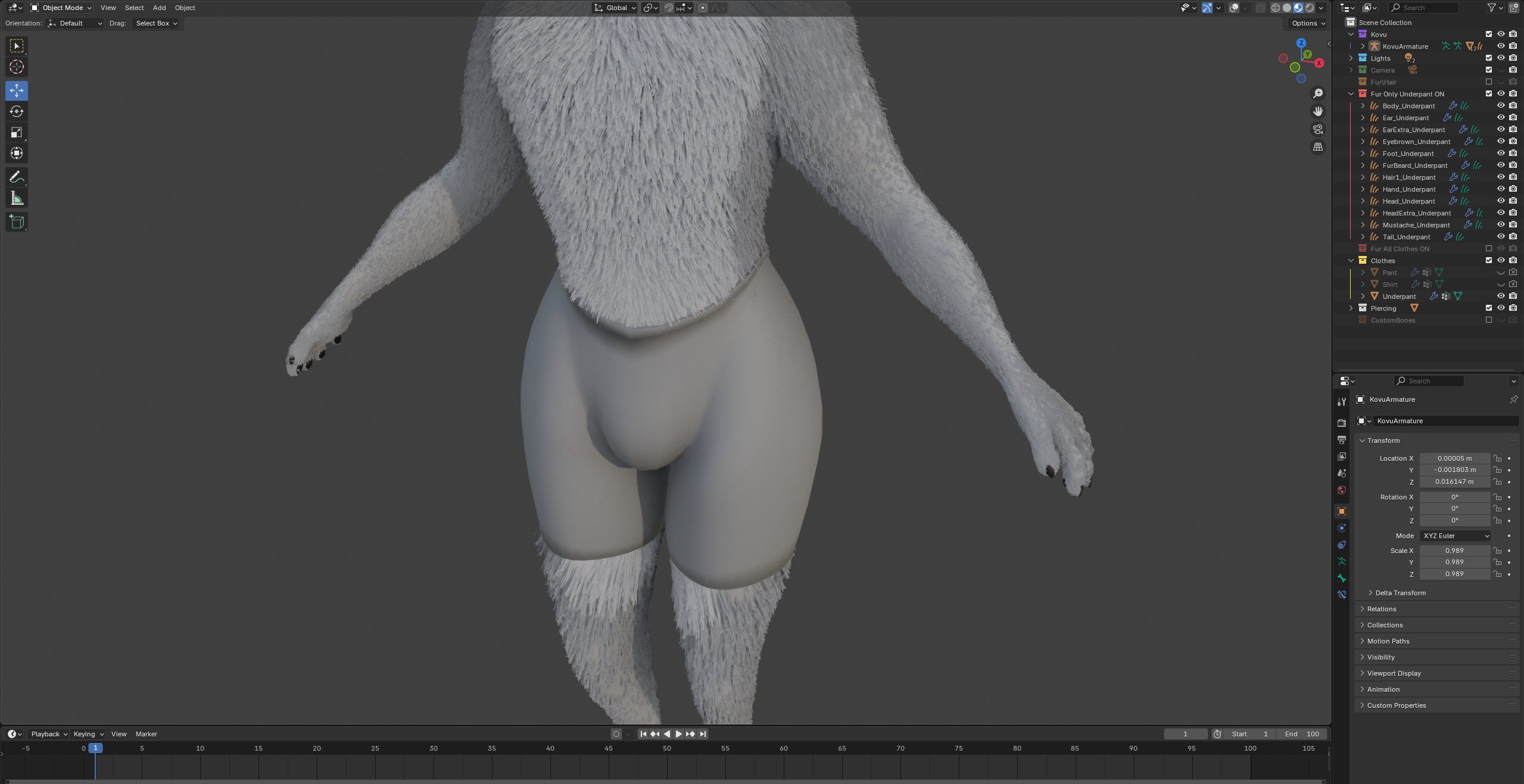 Kovu Anthro Wolf Low-poly 3D model_78