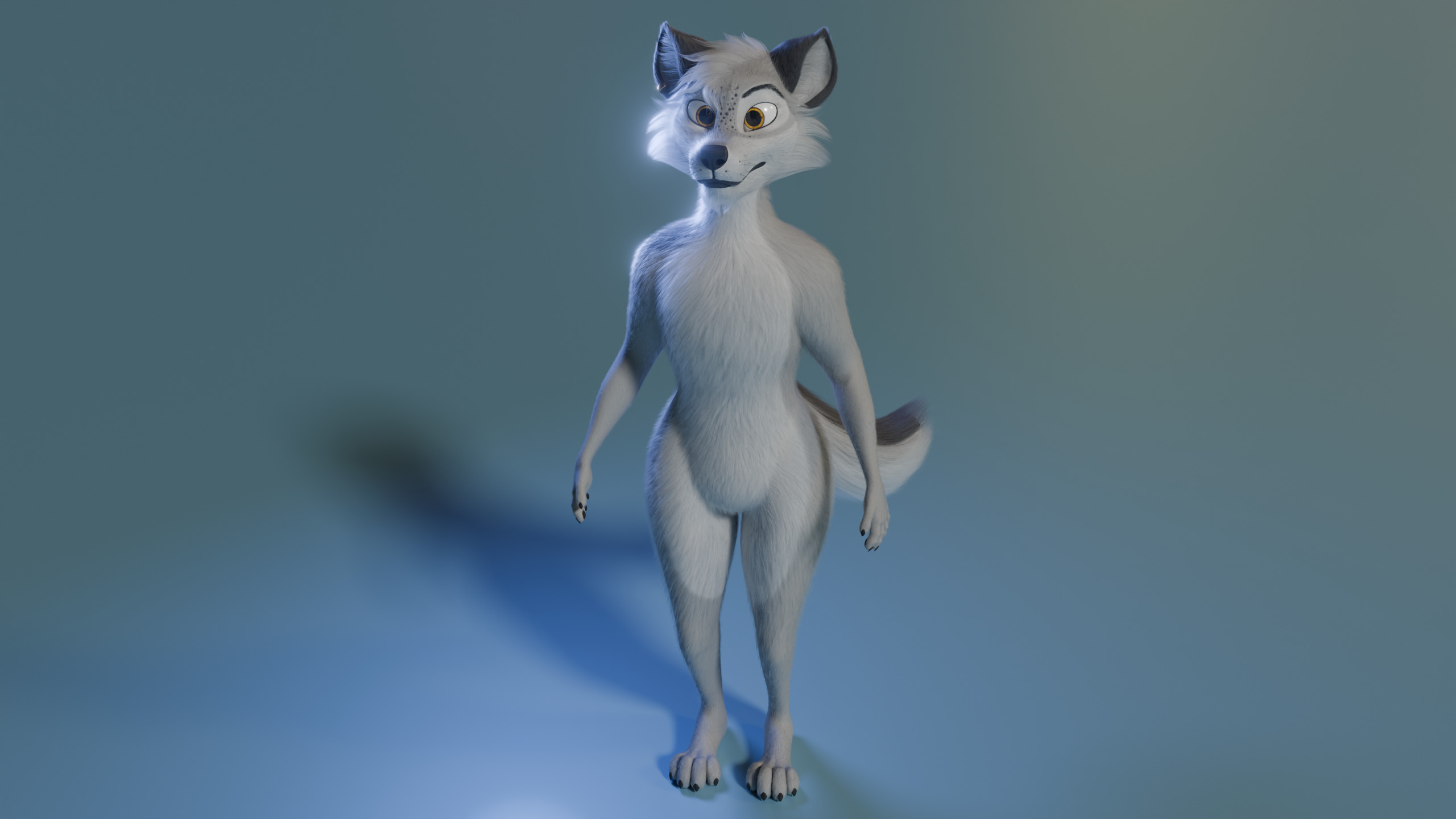 Kovu Anthro Wolf Low-poly 3D model_36