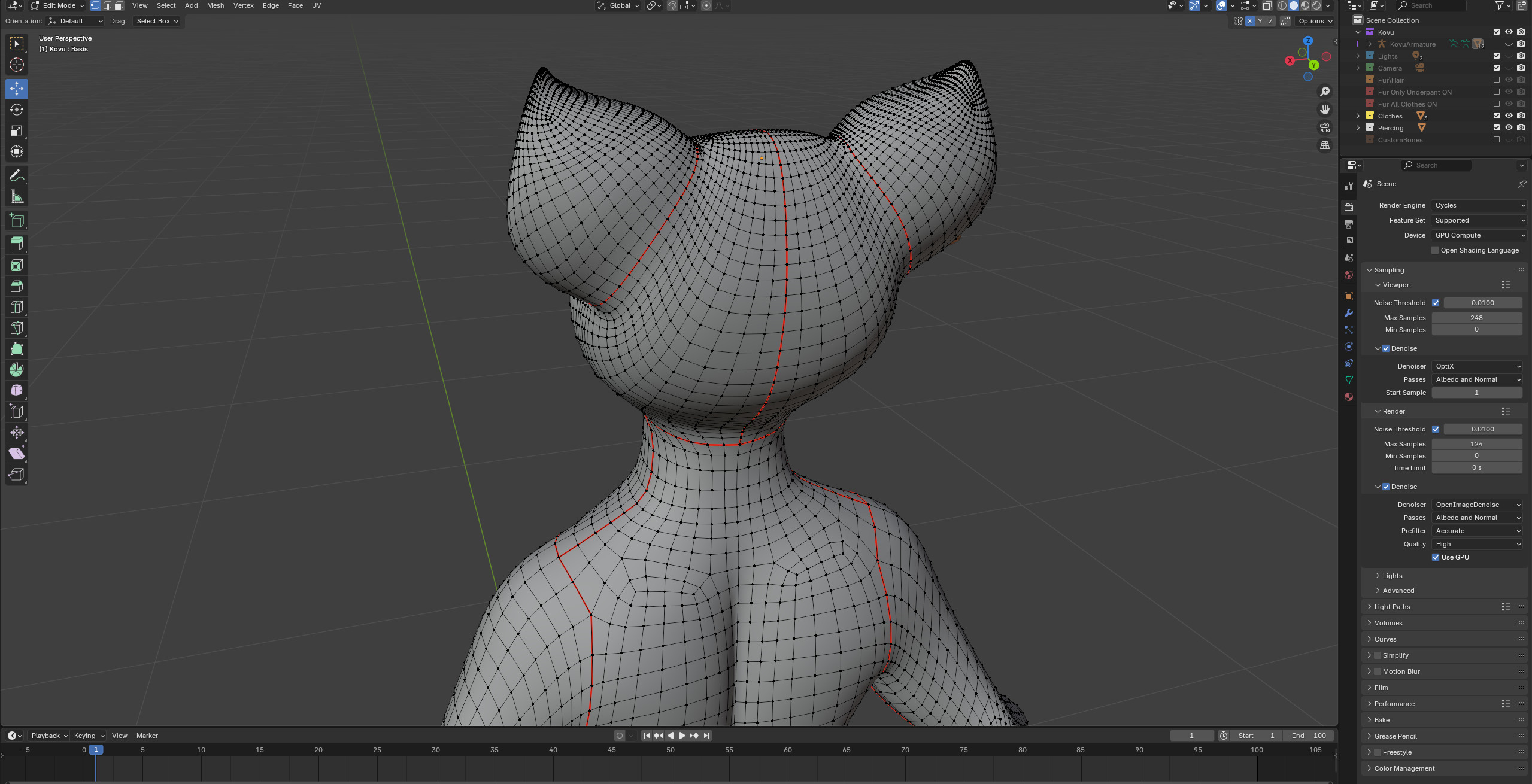 Kovu Anthro Wolf Low-poly 3D model_56