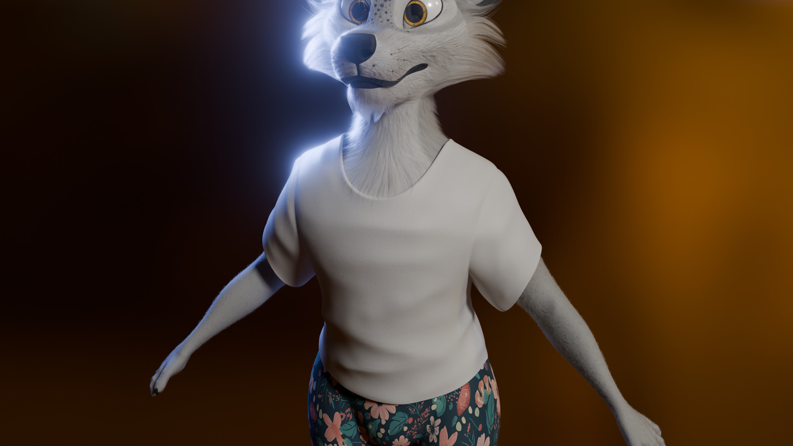 Kovu Anthro Wolf Low-poly 3D model_29