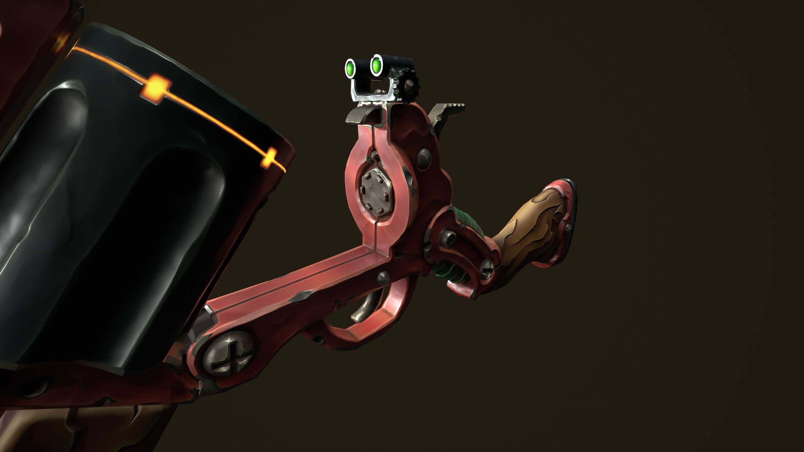 Modular combat rifle shotgun revolver Low-poly 3D model_17