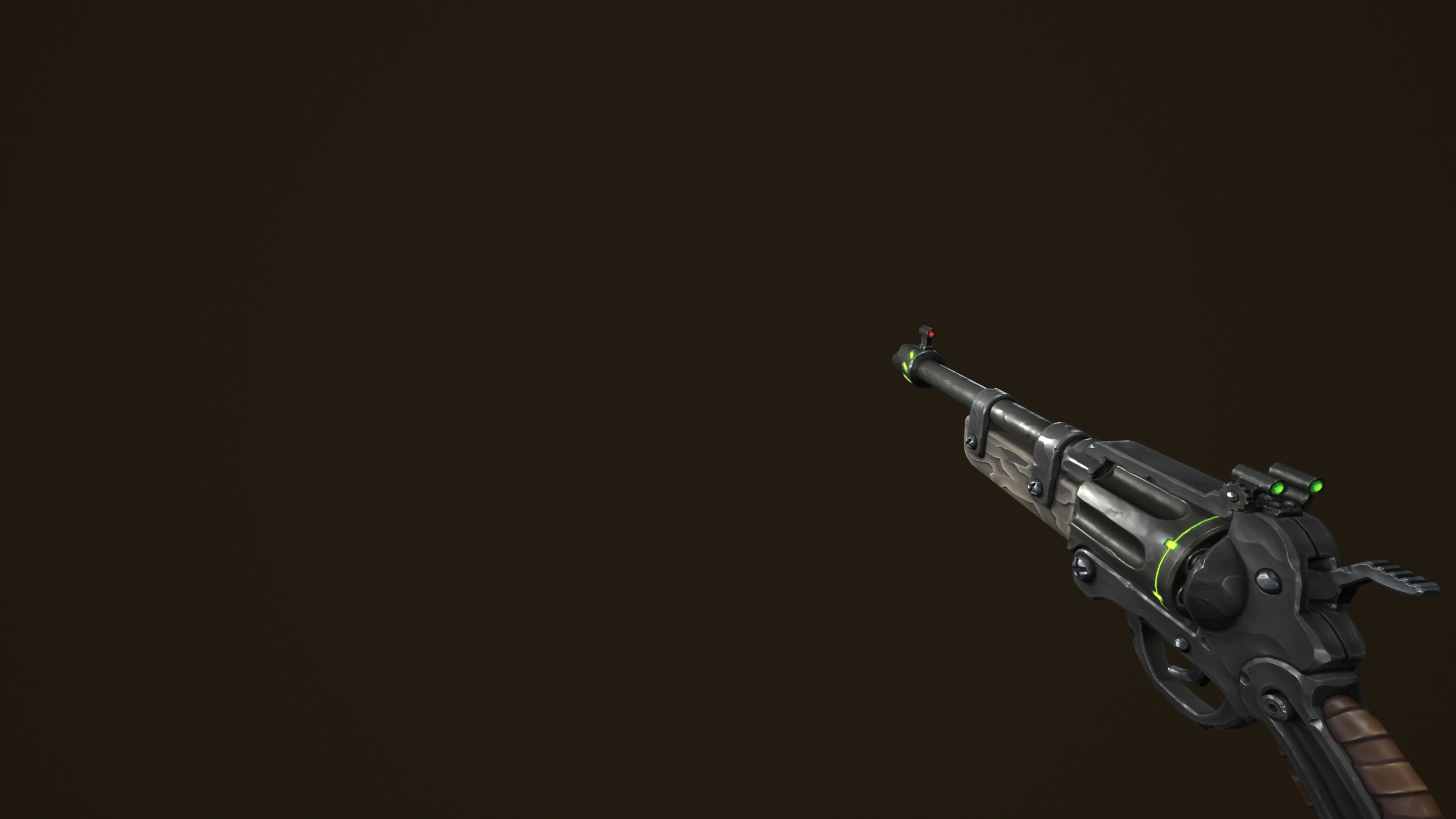 Modular combat rifle shotgun revolver Low-poly 3D model_15