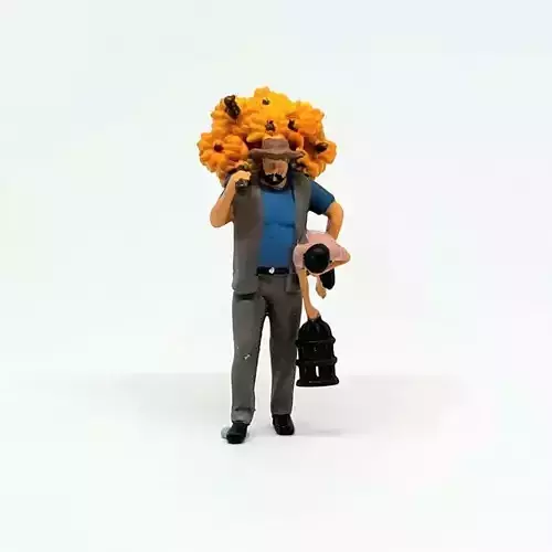1-64 Scale Figure of Banana Joe Miniature Diorama Diecast 3D print model