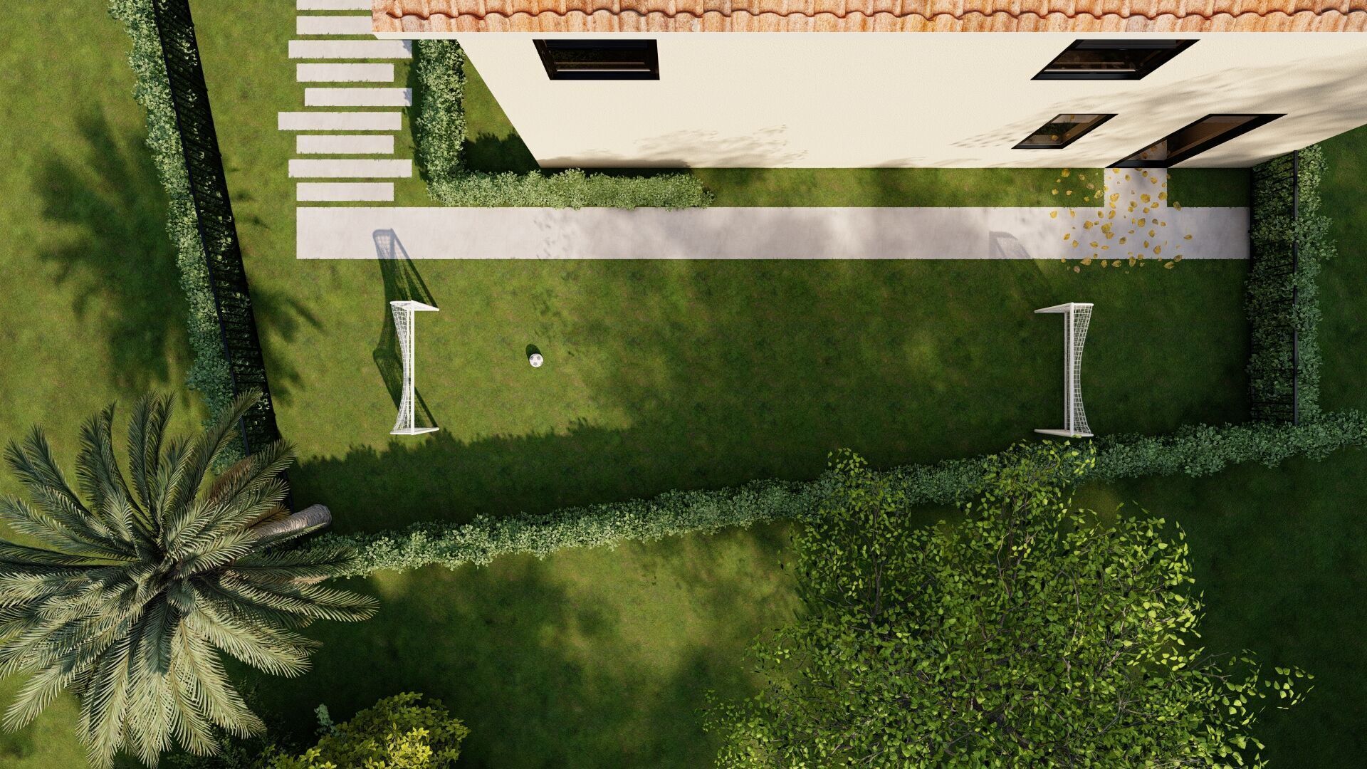 3D Exterior Scene 3D model design garden and landscape 3D model_5