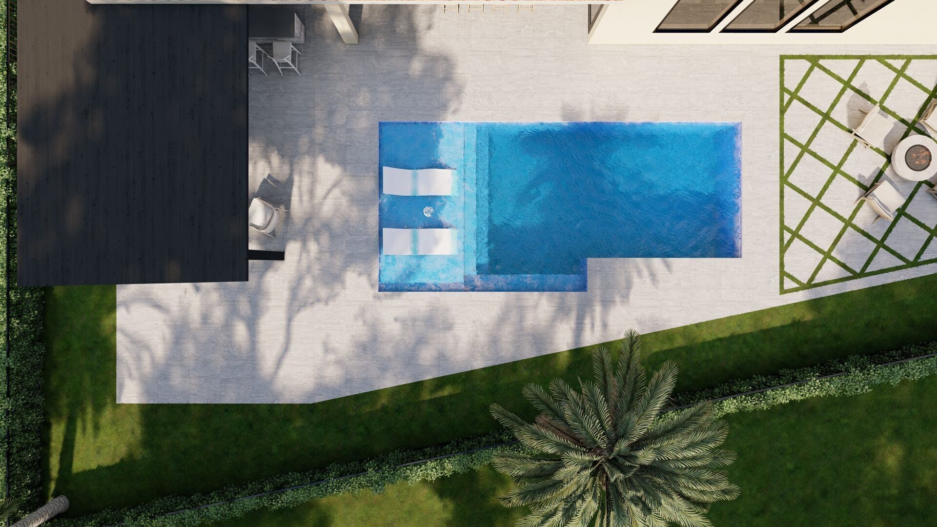 3D Exterior Scene 3D model design garden and landscape 3D model_4