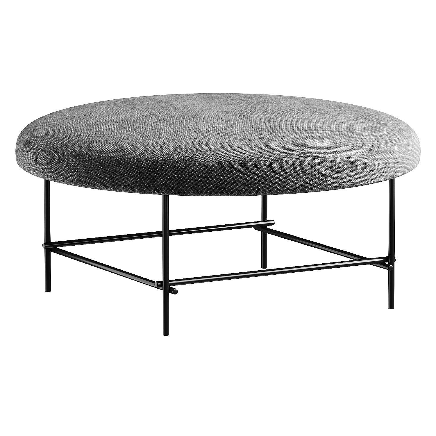 pouf grey 3 3D model_1