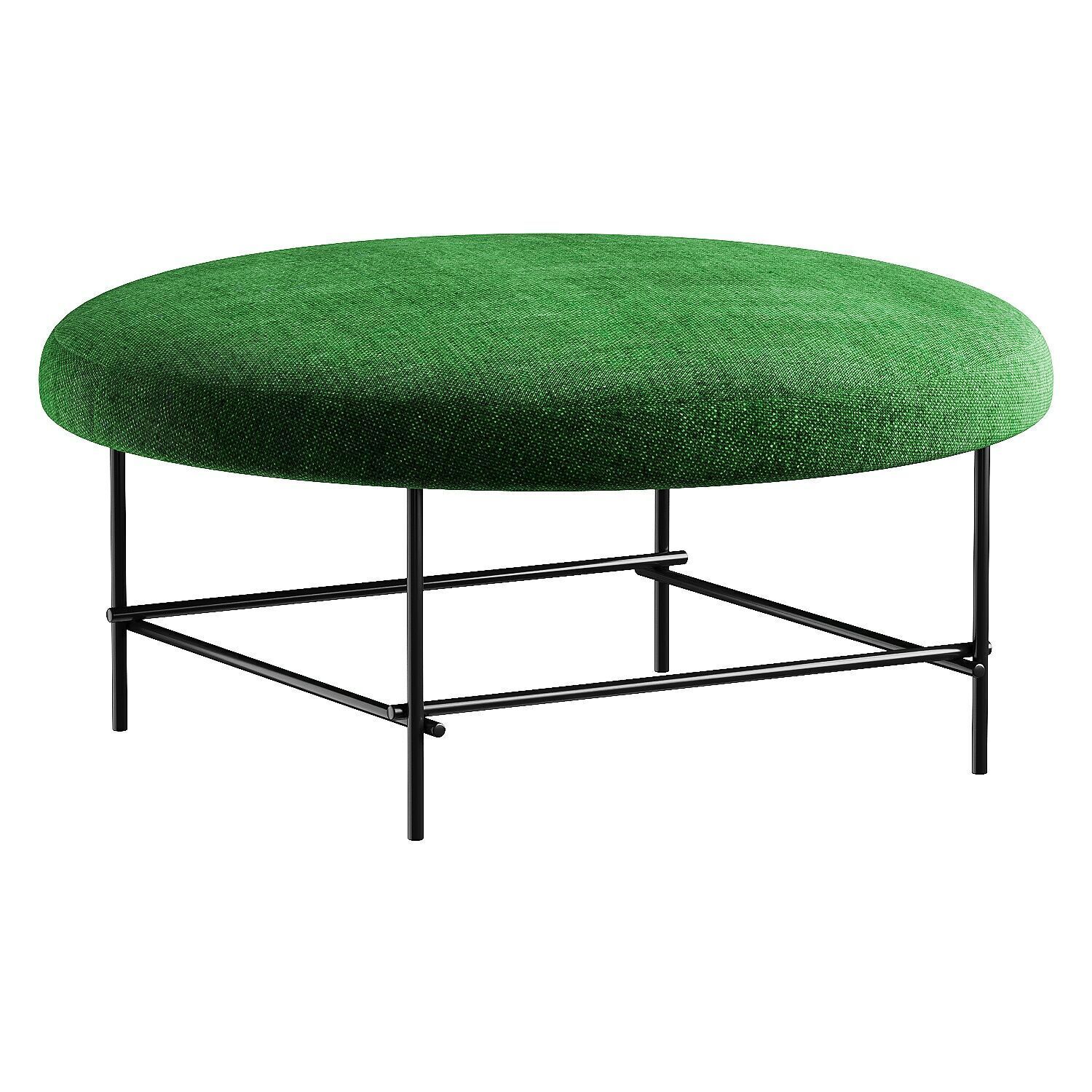 pouf grey 3 3D model_2