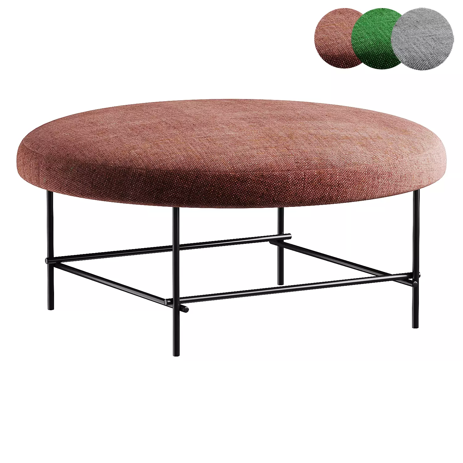 pouf grey 3 3D model_0