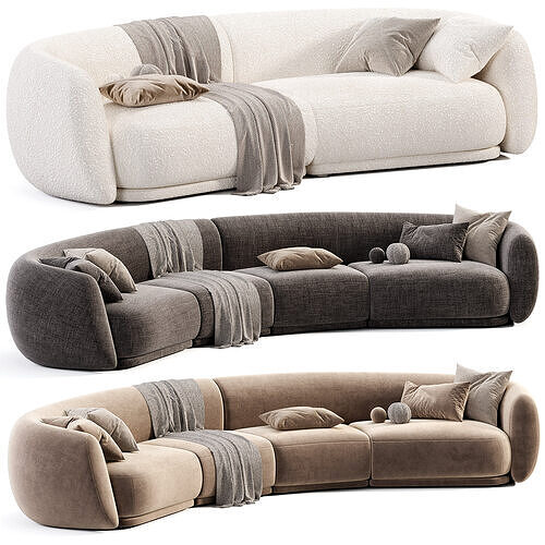 Pacific Sofa By Moroso Low-poly 3D model 3