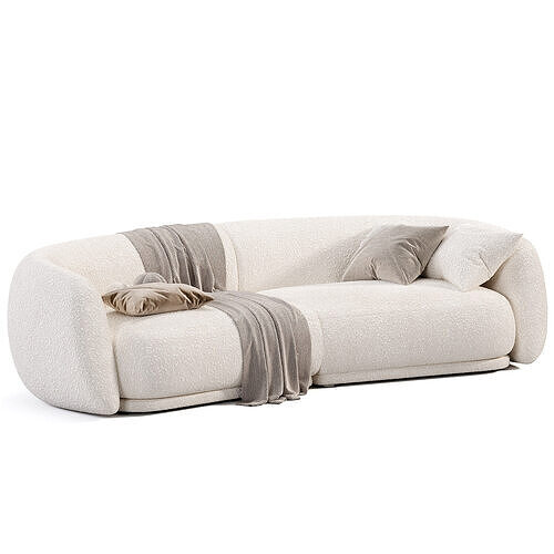 Pacific Sofa By Moroso Low-poly 3D model 7