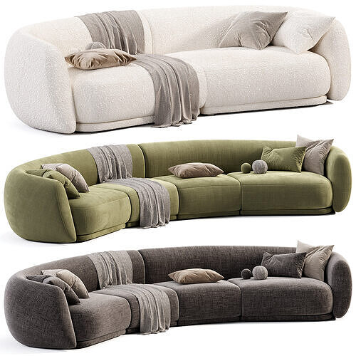Pacific Sofa By Moroso Low-poly 3D model 2
