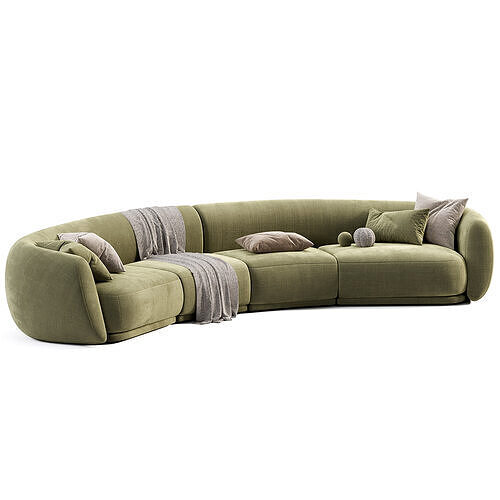 Pacific Sofa By Moroso Low-poly 3D model 6