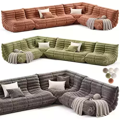 Togo Loveseat By Ligne Roset Set