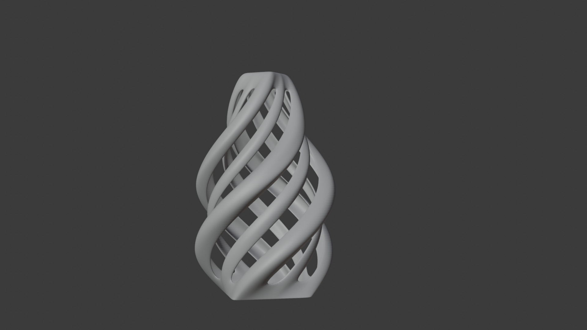 Golden Spiral Vase High-Quality 3D Model Low-poly 3D model_1