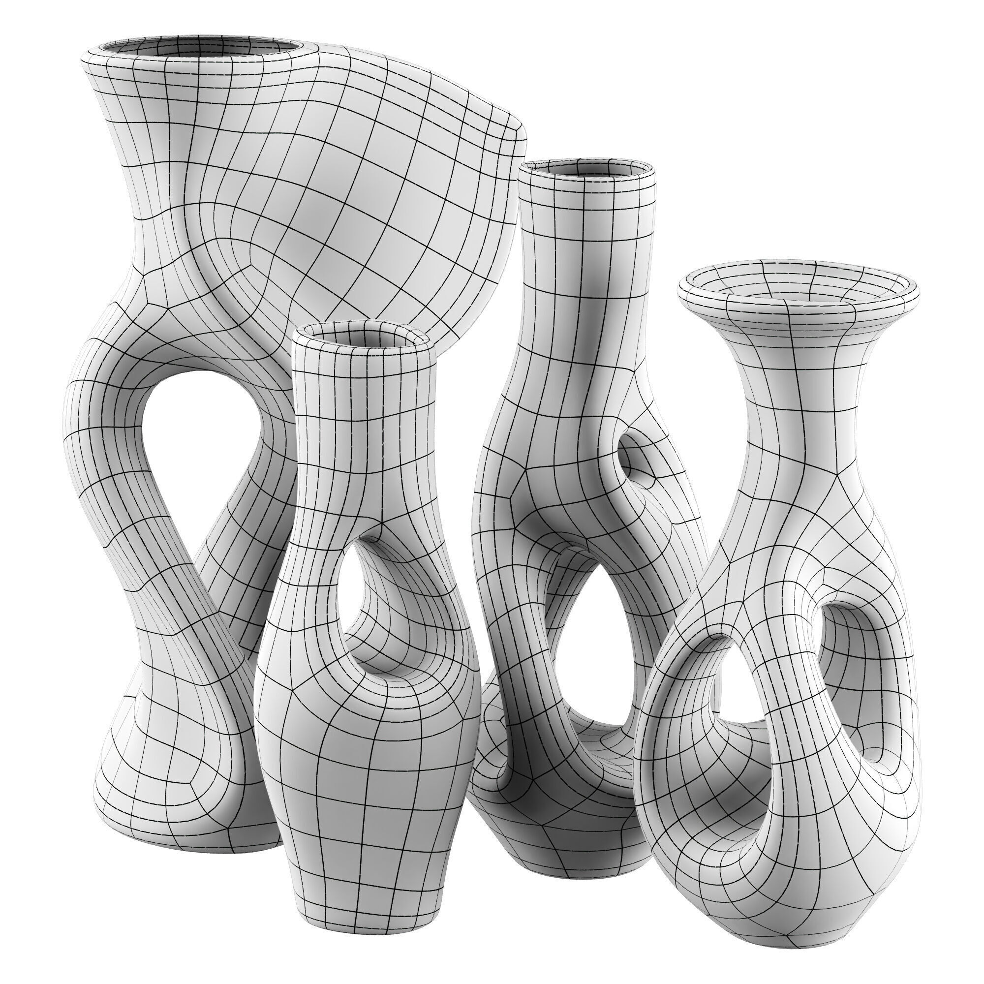 Vase decor Low-poly 3D model_49