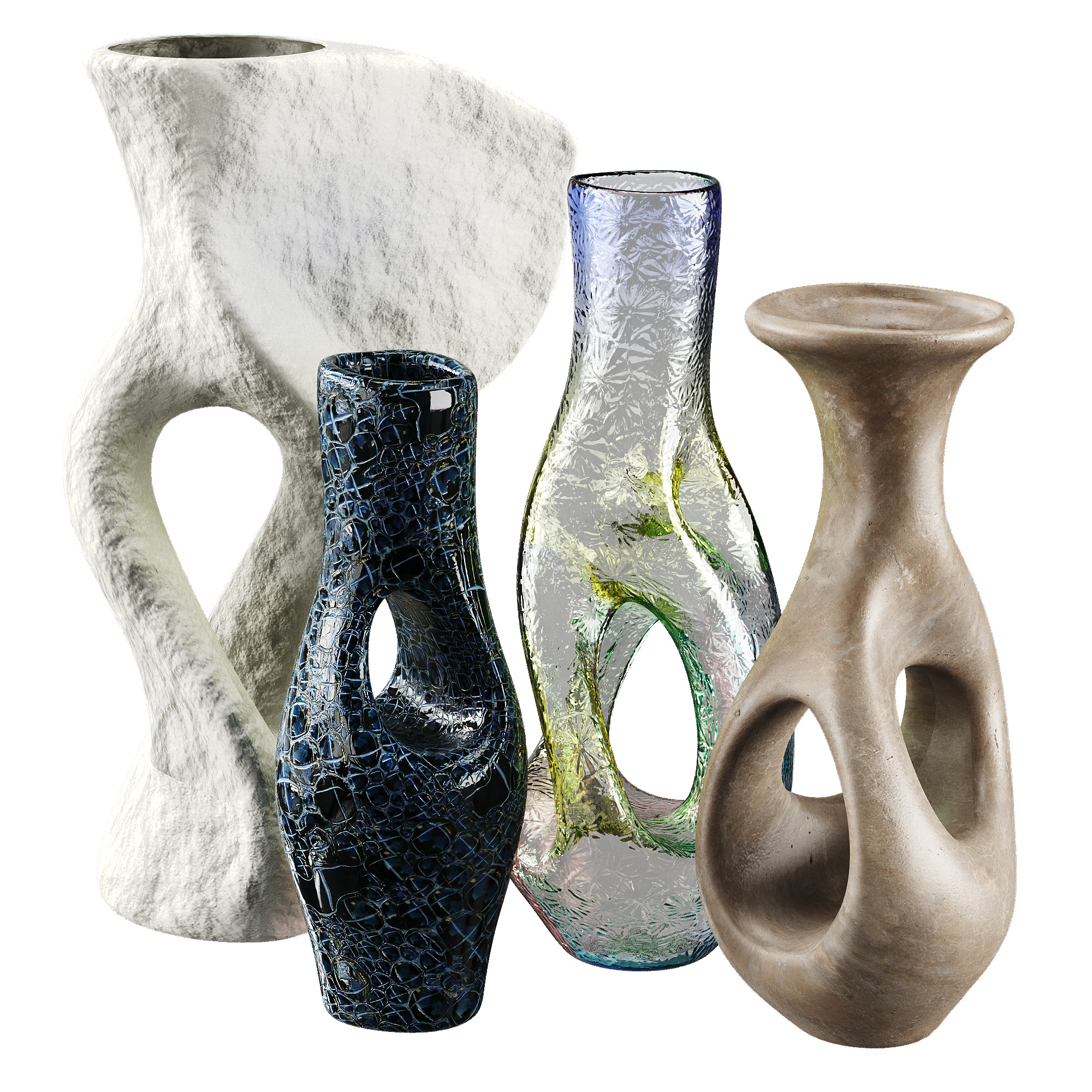 Vase decor Low-poly 3D model_7