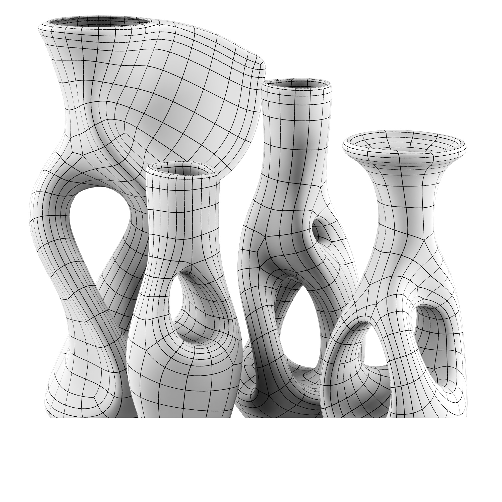 Vase decor Low-poly 3D model_13