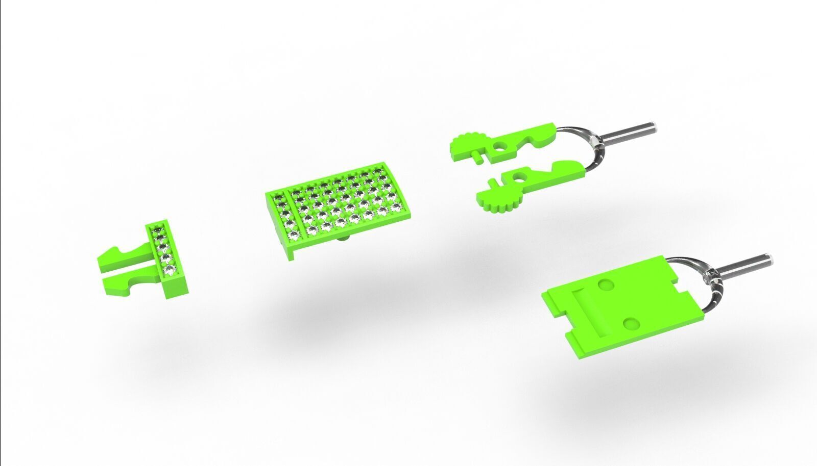 12mm Monaco box claps lock for Cuban chain 3D print model 3D print model_5