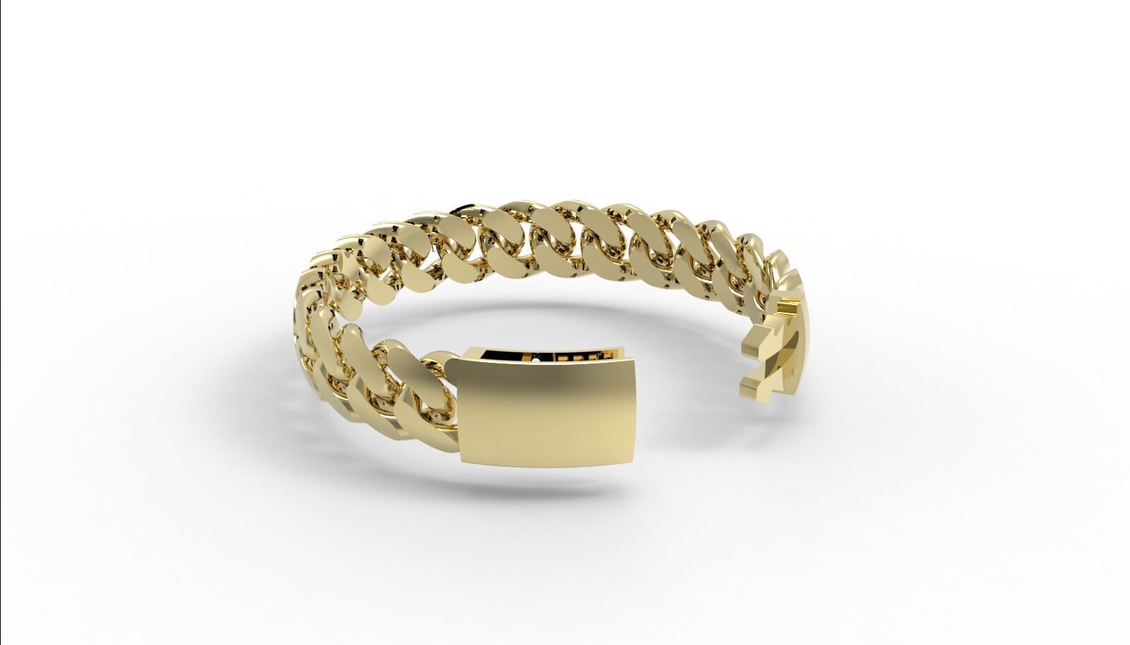 12MM HOLLOW CUBAN CHAIN WITH BOX CLASP  3D print model_6