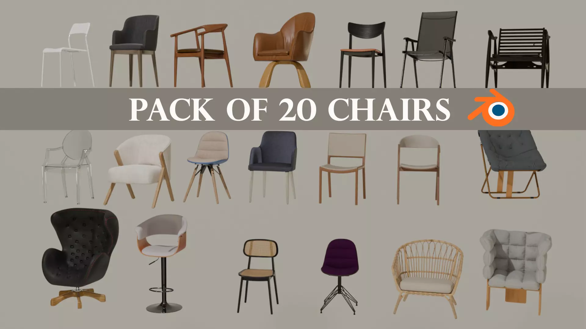Chair Collection 3D model_0