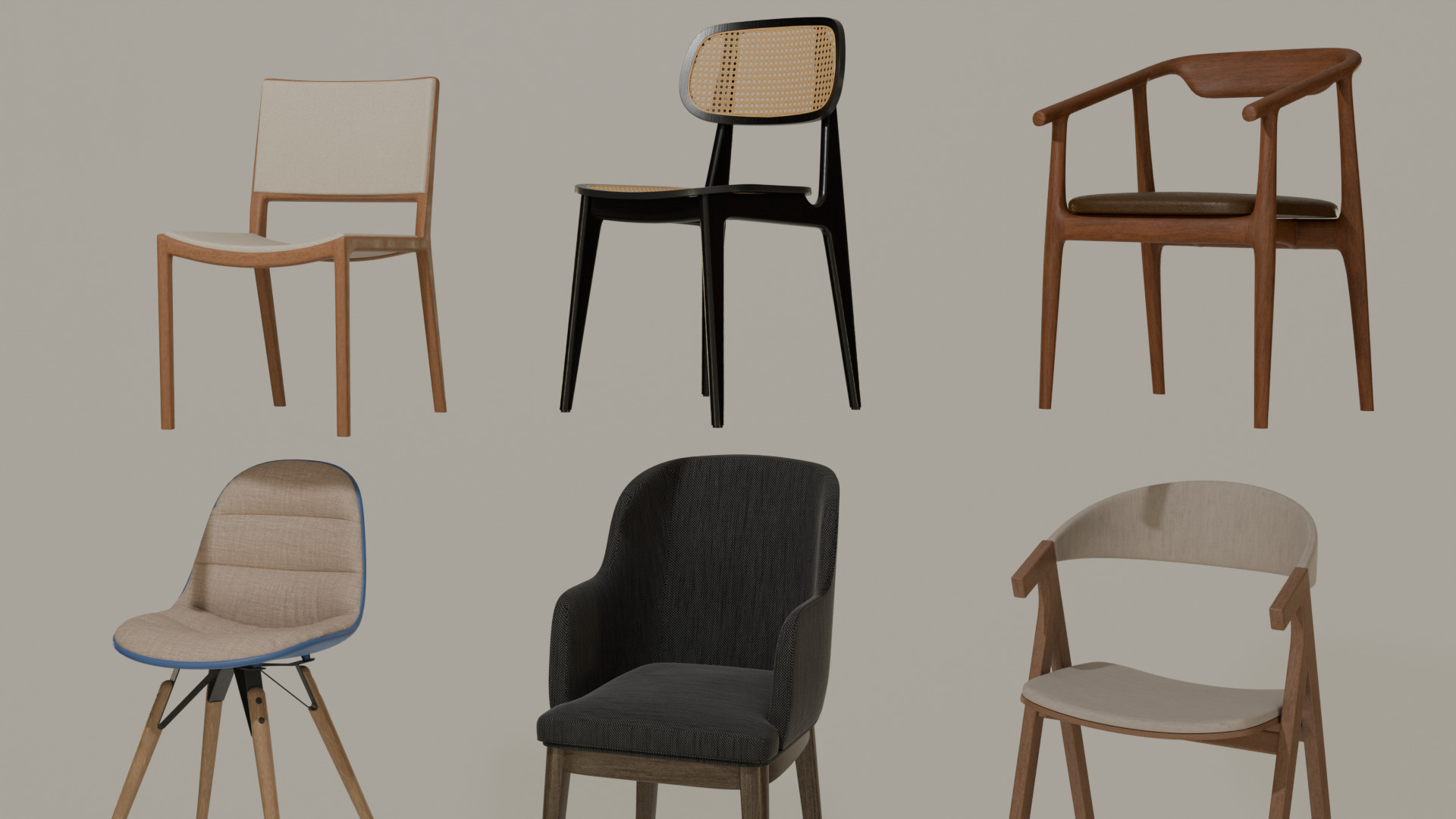 Chair Collection 3D model_2