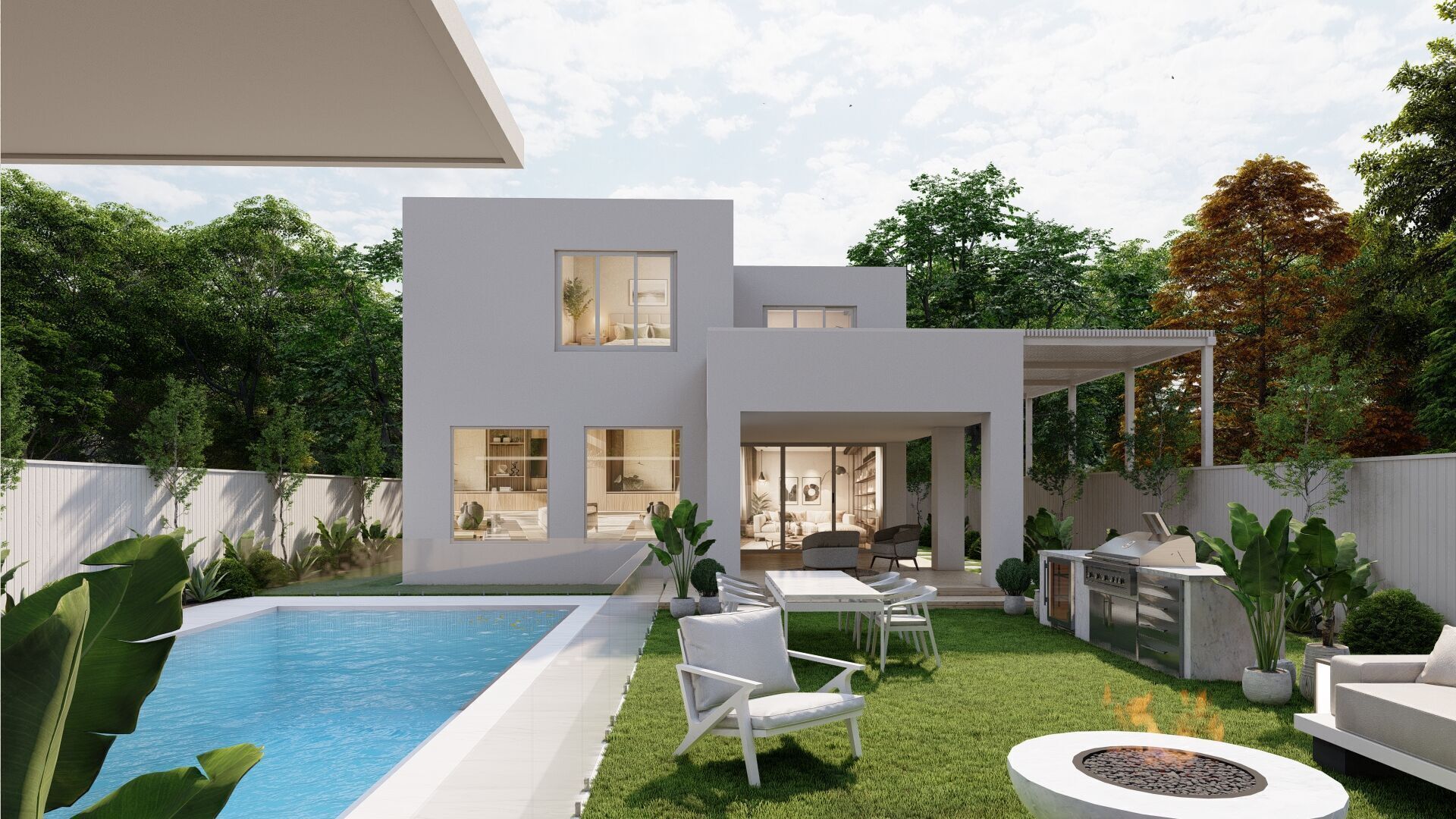 3D Exterior Scene 3D model design garden and landscape 3D model_2