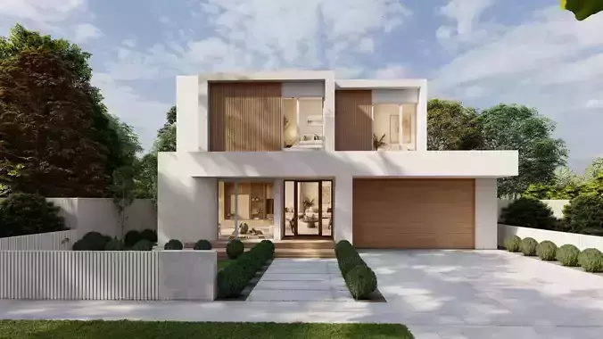 3D Exterior Scene 3D model design garden and landscape